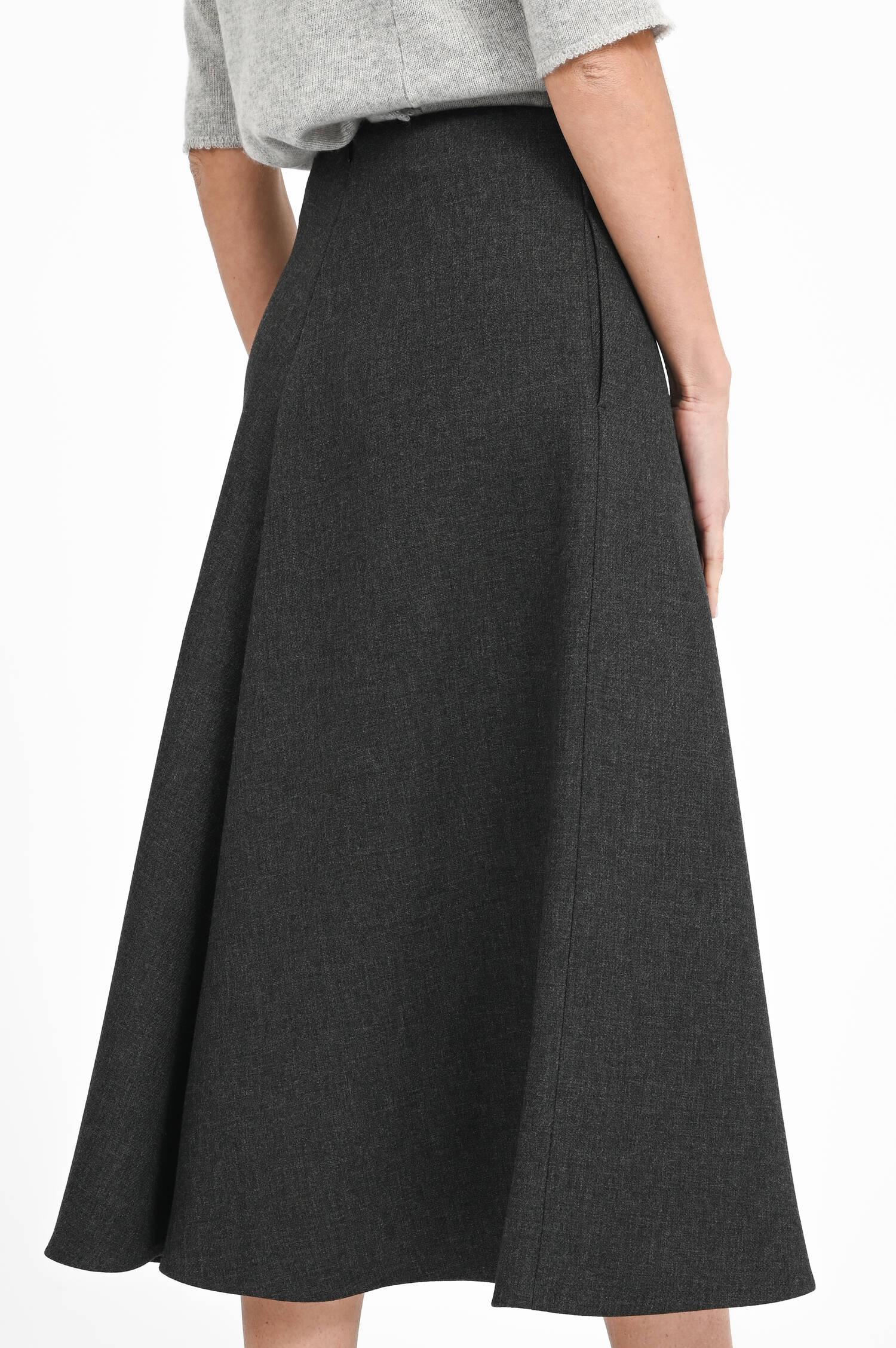 Midi-Rock in Anthrazit meliert Midi-Rock in Anthrazit meliert