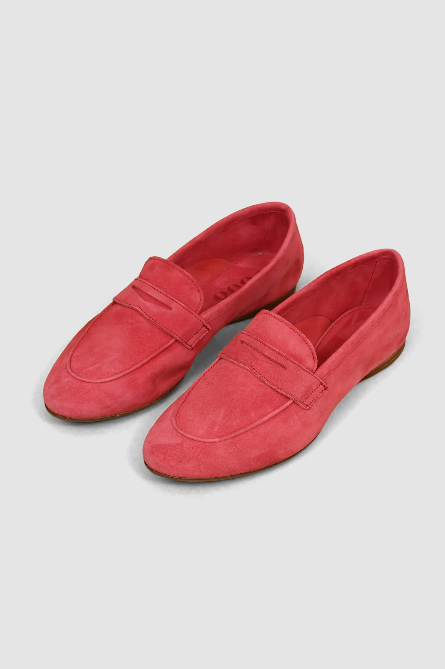 Veloursleder-Loafer in Wassermelonenrot Veloursleder-Loafer in Wassermelonenrot