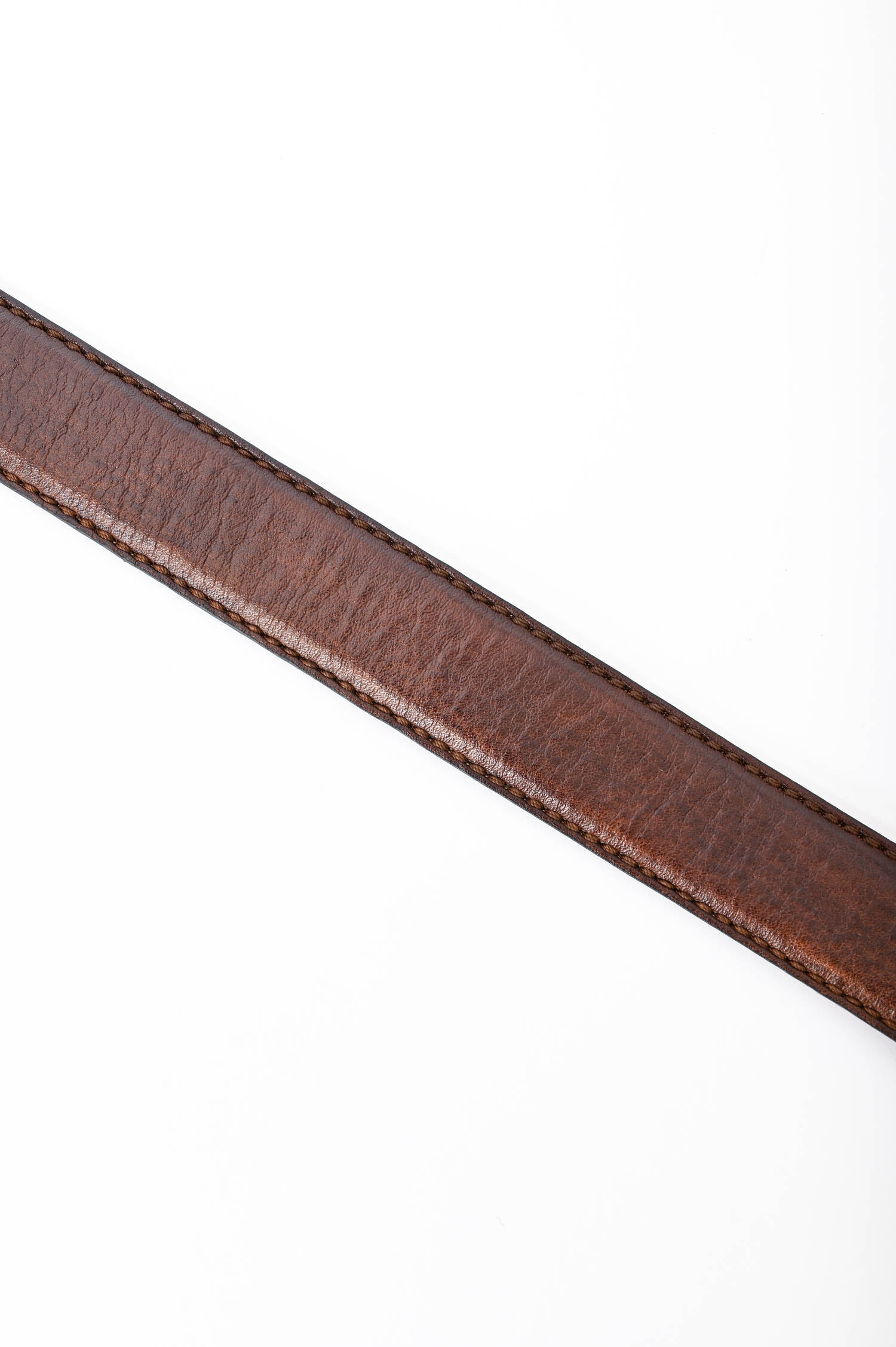 Glattleder Gürtel in Kastanie