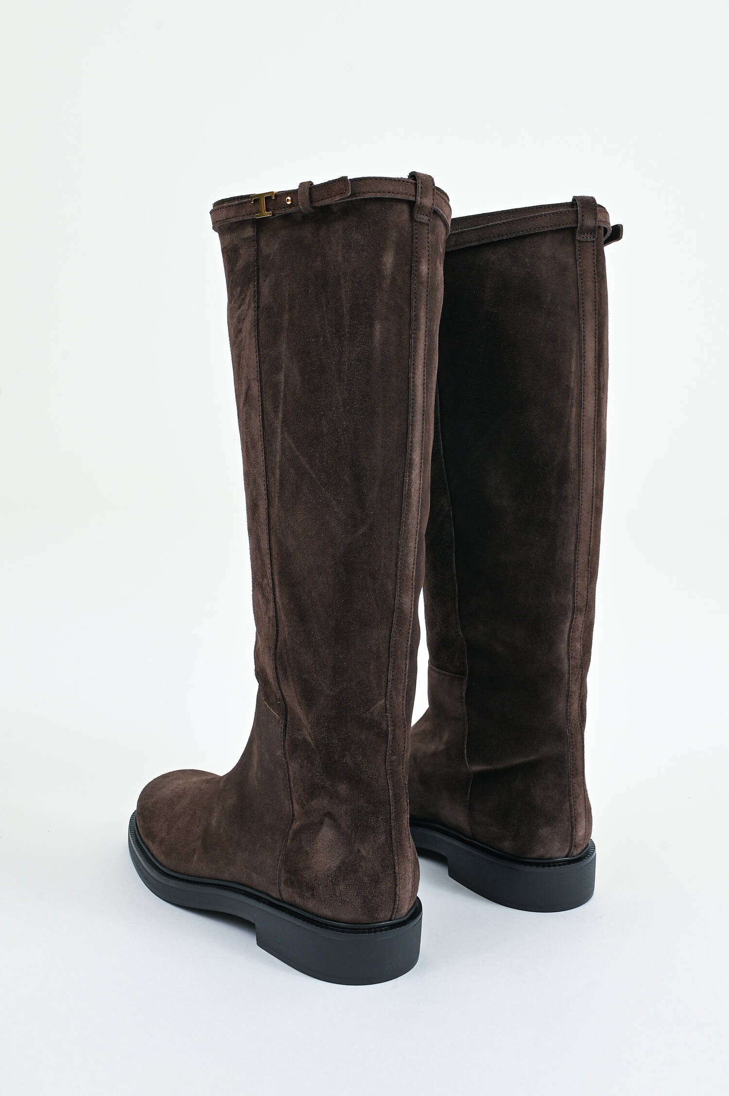 Stiefel aus Veloursleder in Chocolate Stiefel aus Veloursleder in Chocolate