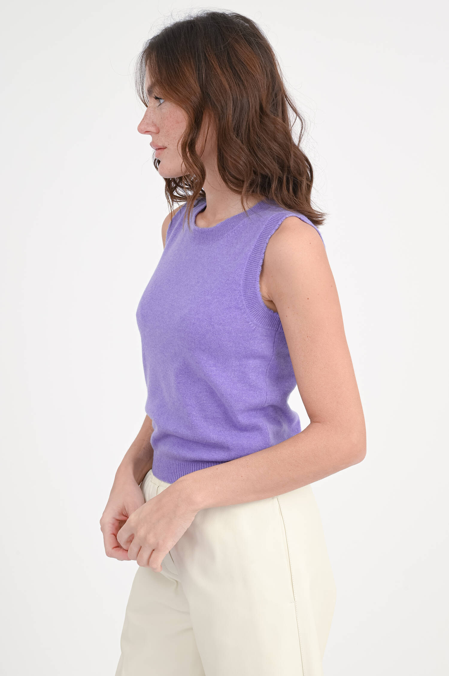 Cashmere-Top in Violett