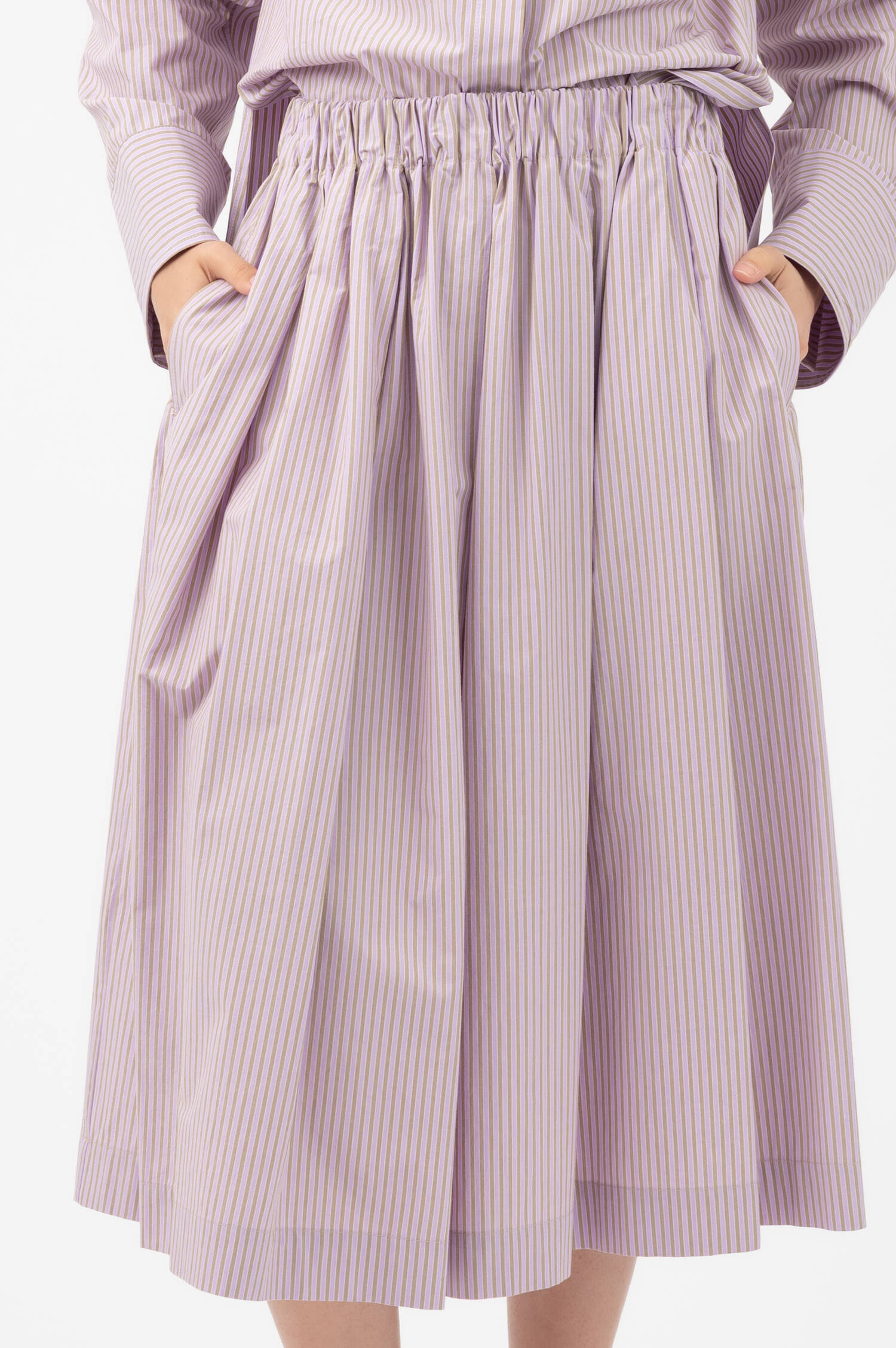 Midi-Rock GONNA in Violett/Beige