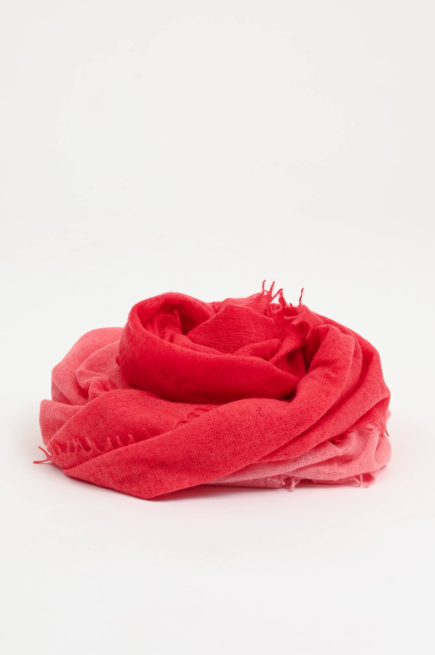Ombreschal aus Cashmere in Rosa/Rot