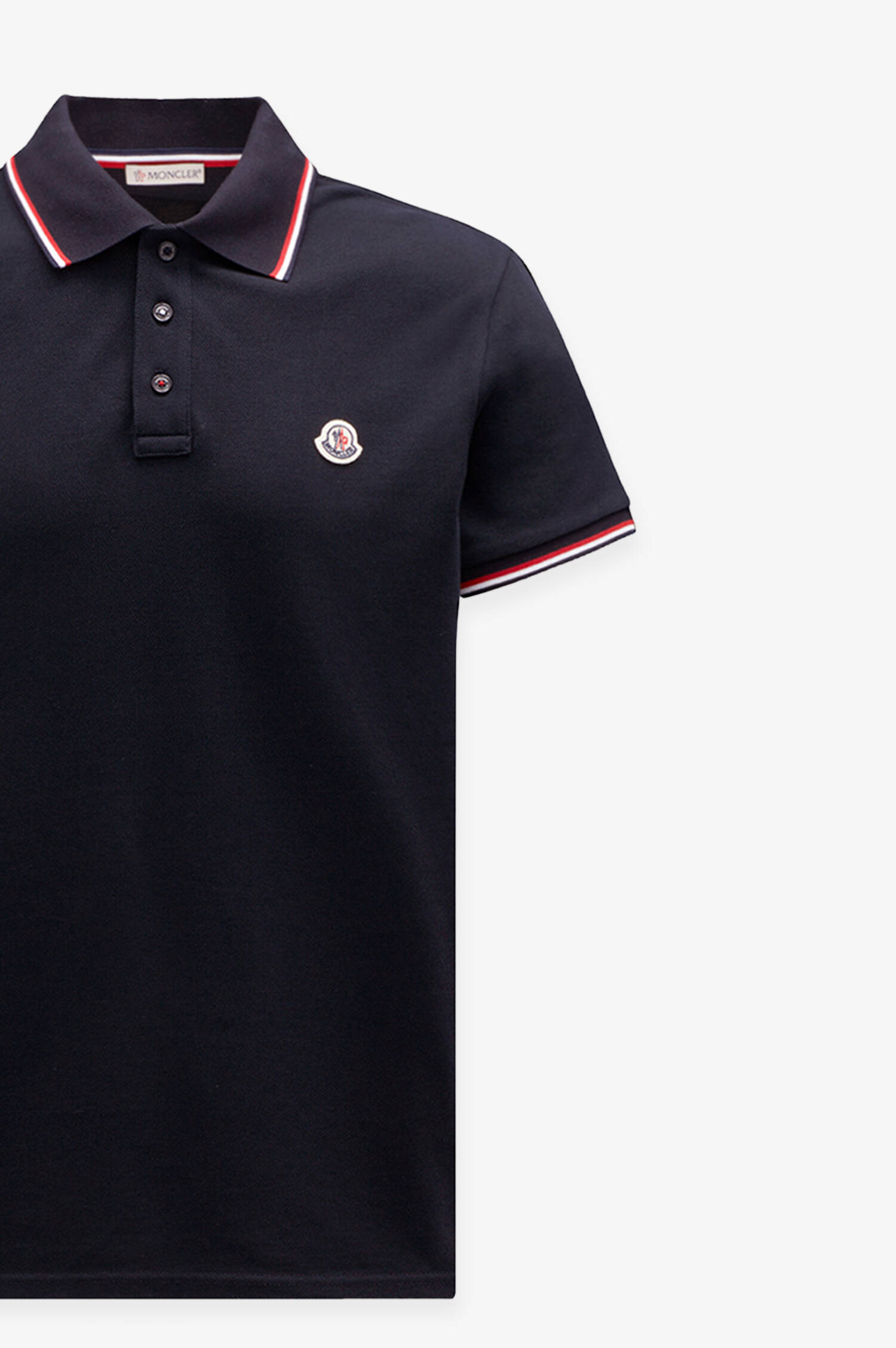 Poloshirt mit Streifen-Details in Weiß