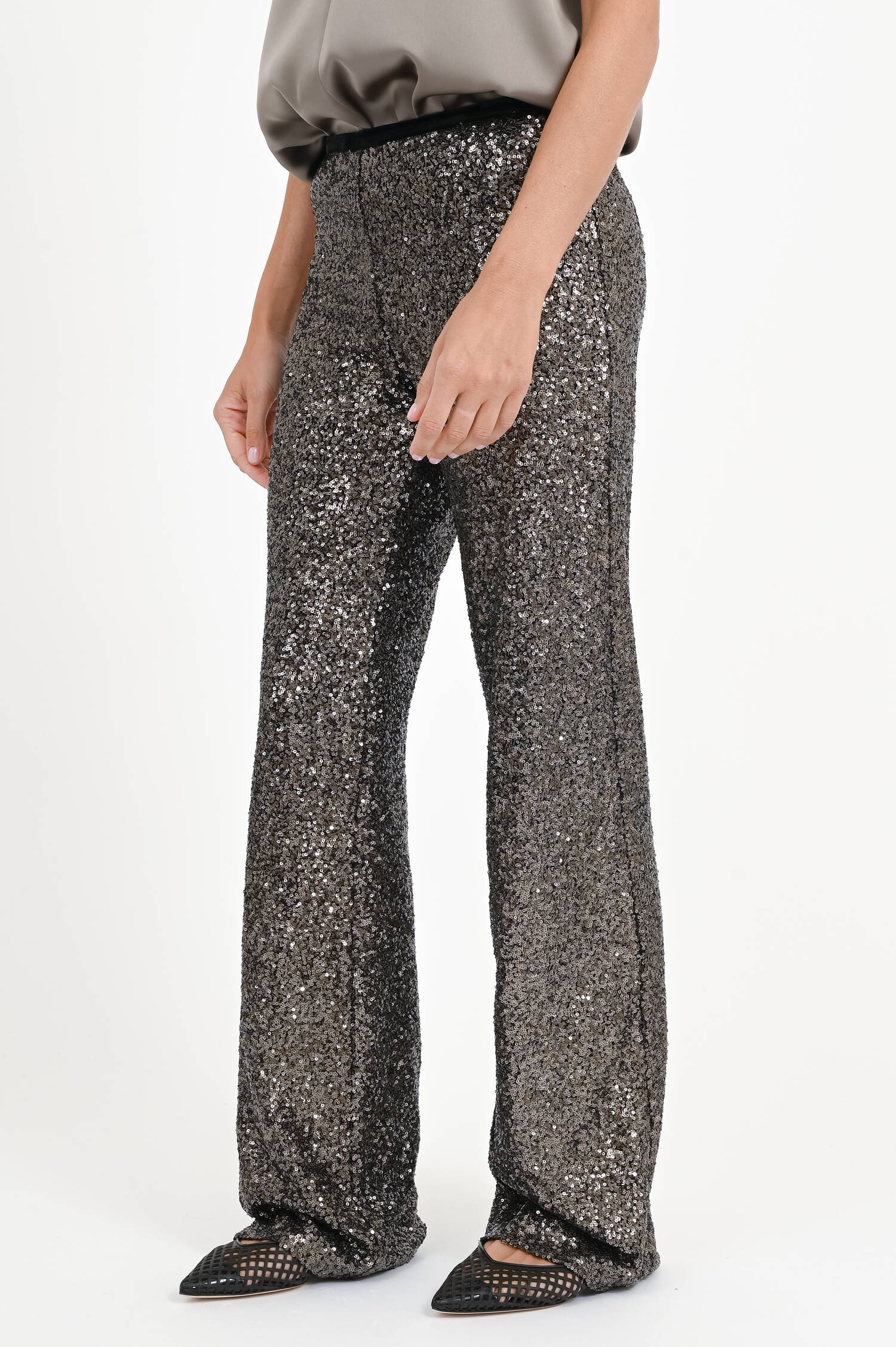 Pailetten-Hose in Taupe Shimmer Pailetten-Hose in Taupe Shimmer