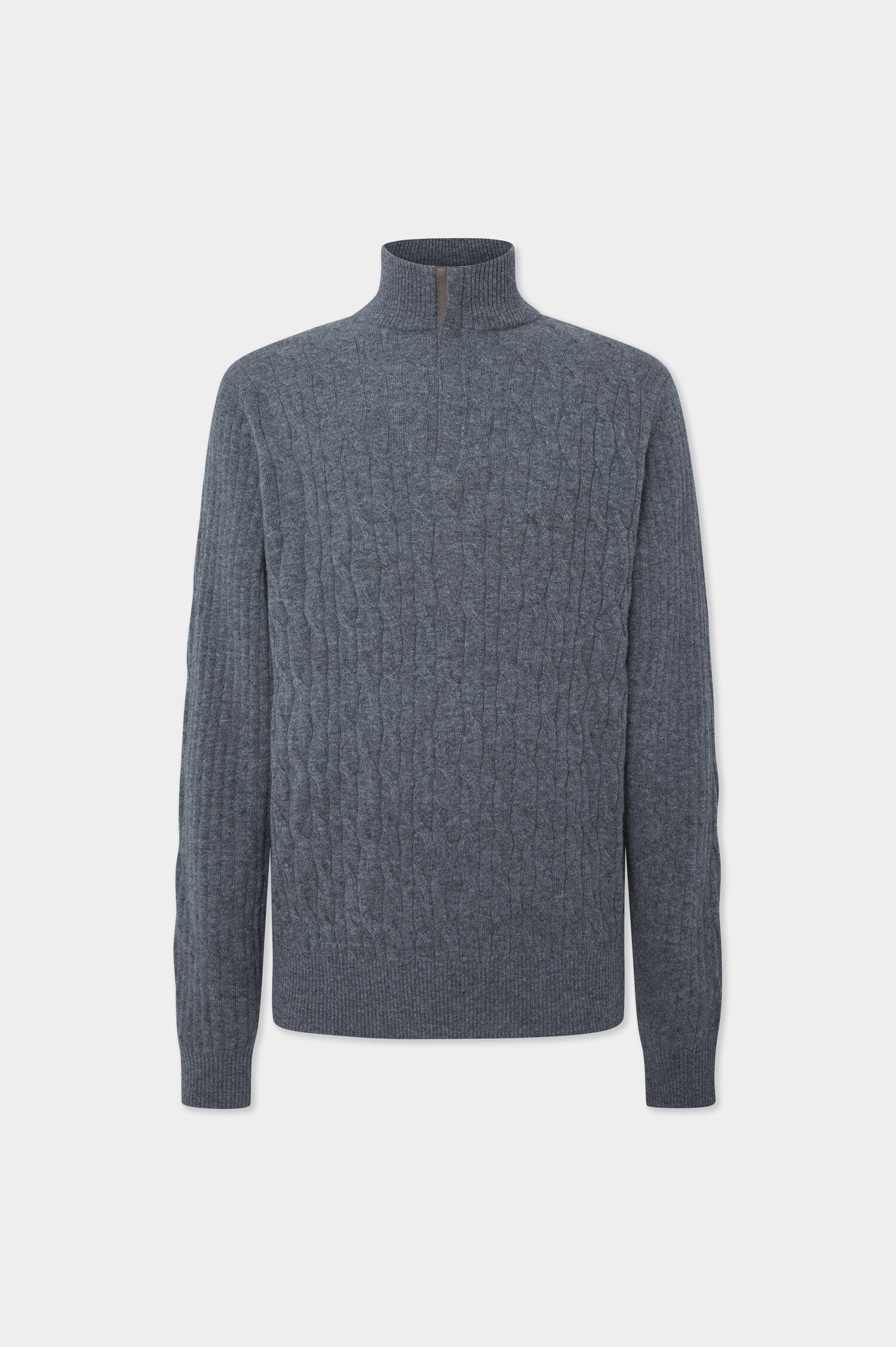 Zopfstrick-Troyer in Anthrazit