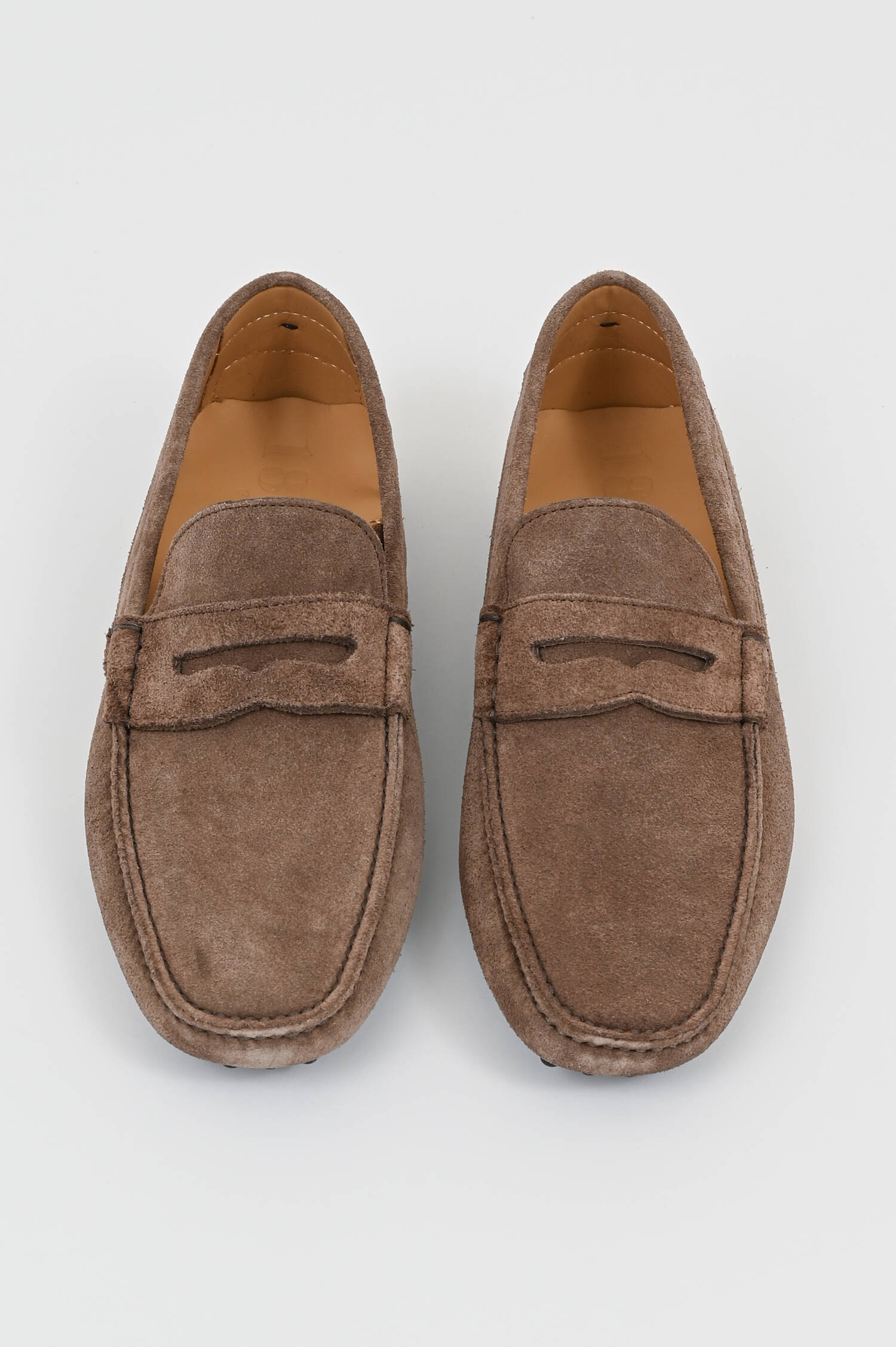 Veloursleder Mokkassins in Braun