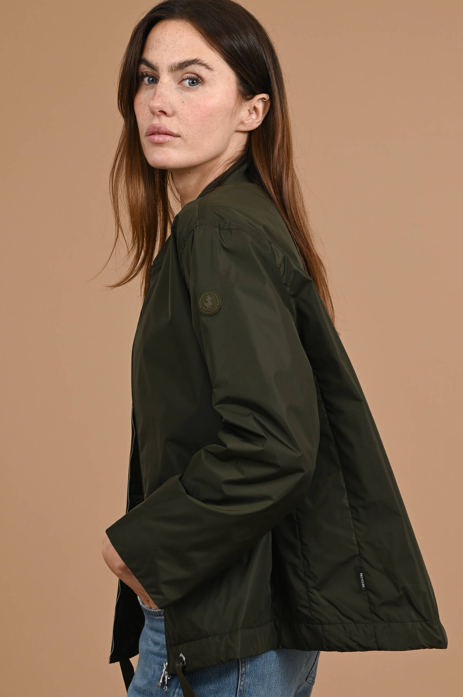 Bomberjacke AISHA in Snakegrün