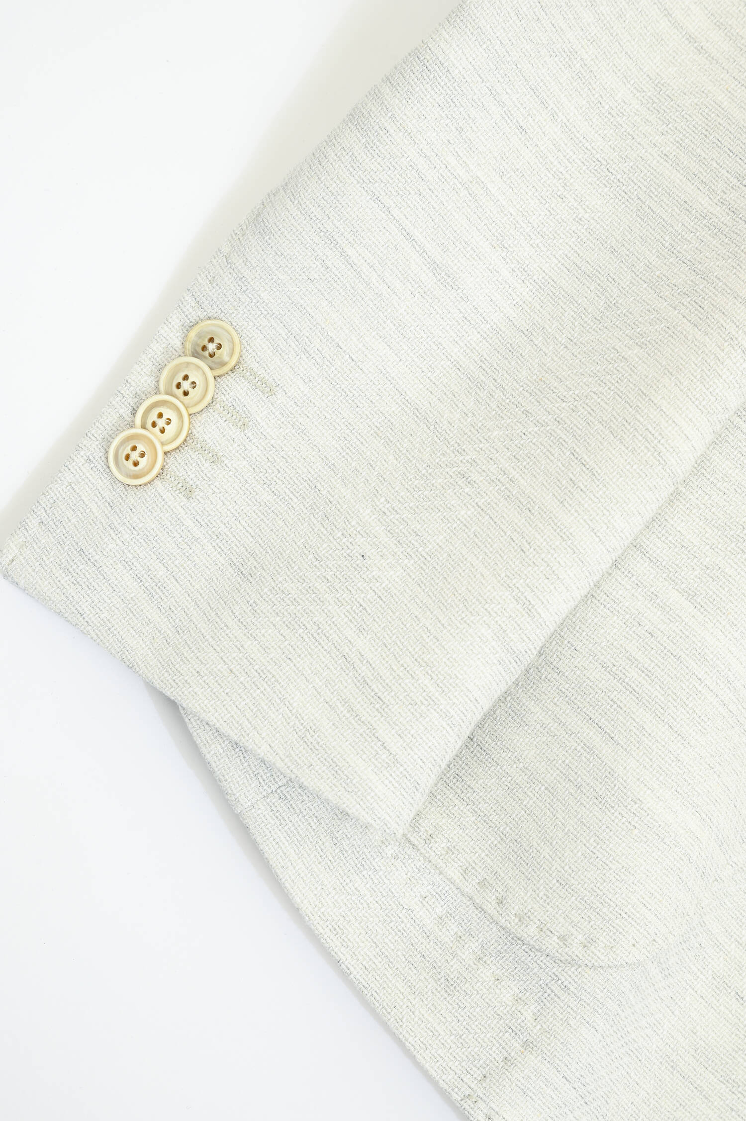 Strukturiertes Baumwoll-Sakko in Hellgrau/Natur Strukturiertes Baumwoll-Sakko in Hellgrau/Natur