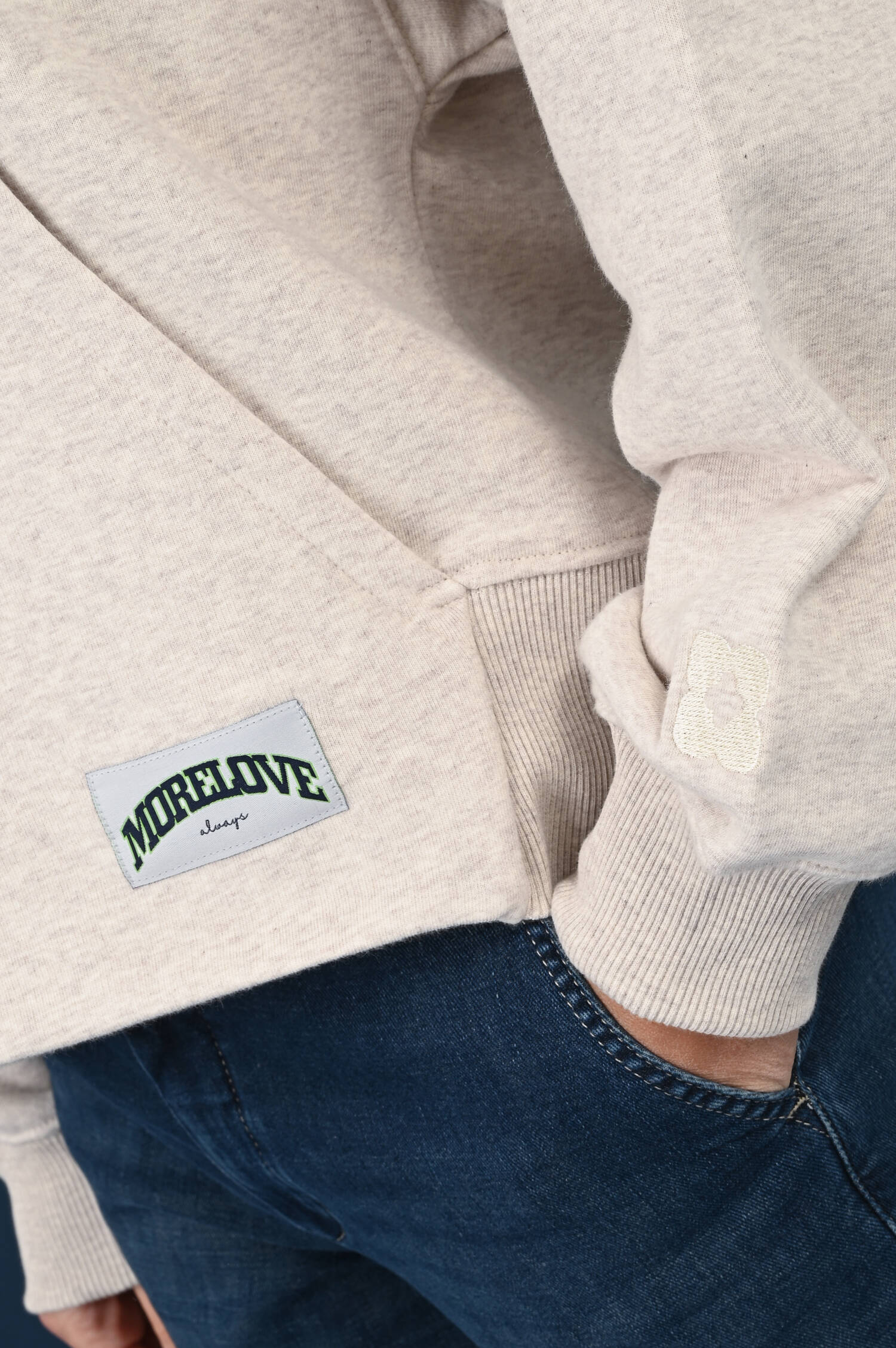 Kapuzensweater Take It Easy in Light Beige