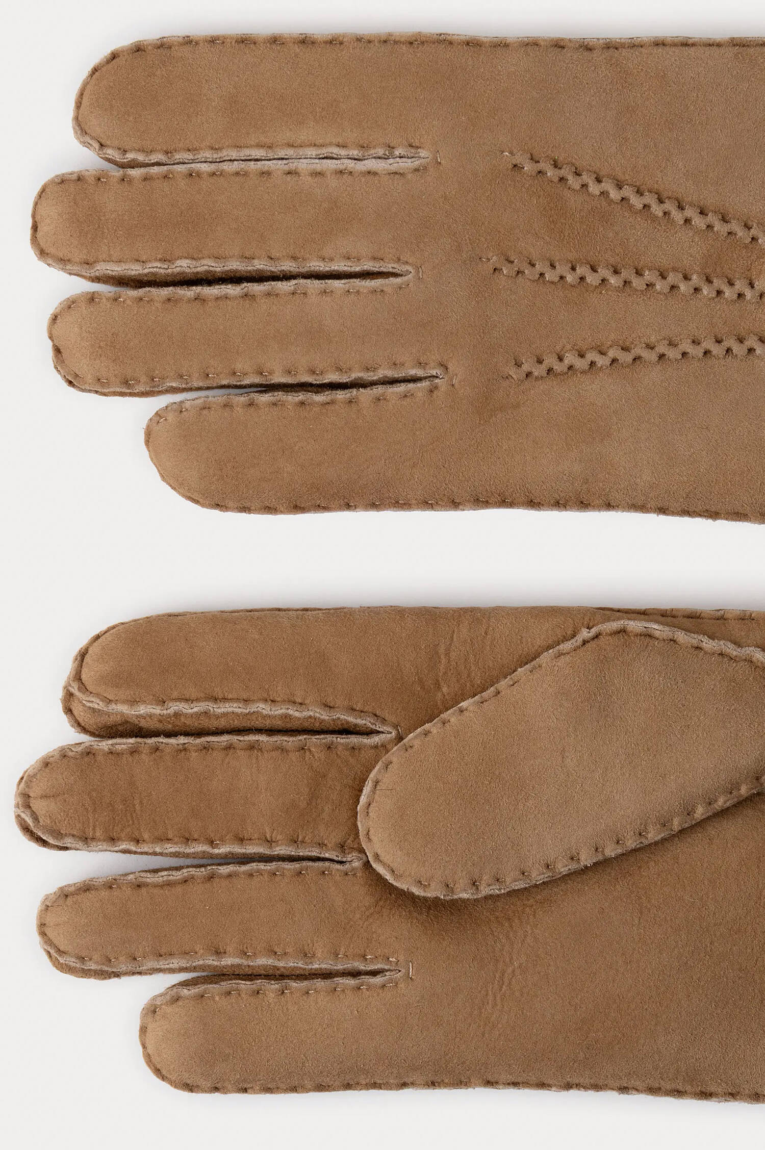 Leder-Handschuhe in Hellbraun