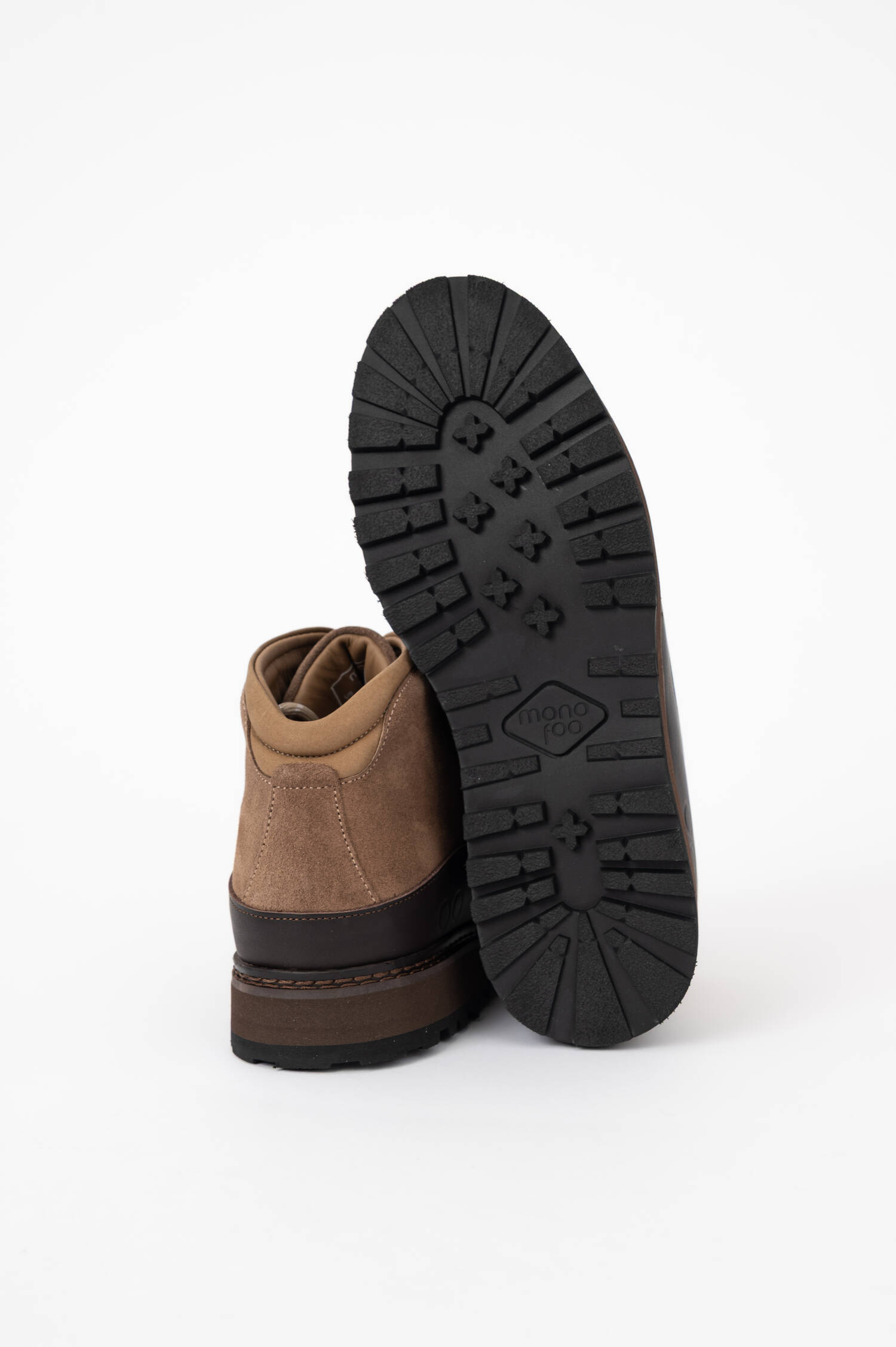 Veloursleder-Schnürstiefel CORE CAP in Taupe/Braun Veloursleder-Schnürstiefel CORE CAP in Taupe/Braun