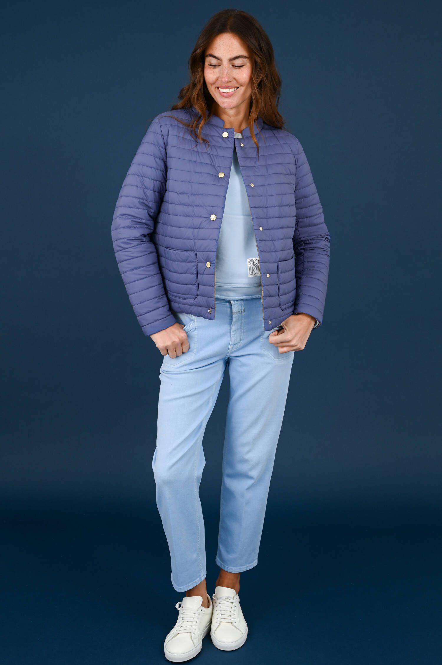 Wendejacke in Azzurro/Grigio Wendejacke in Azzurro/Grigio