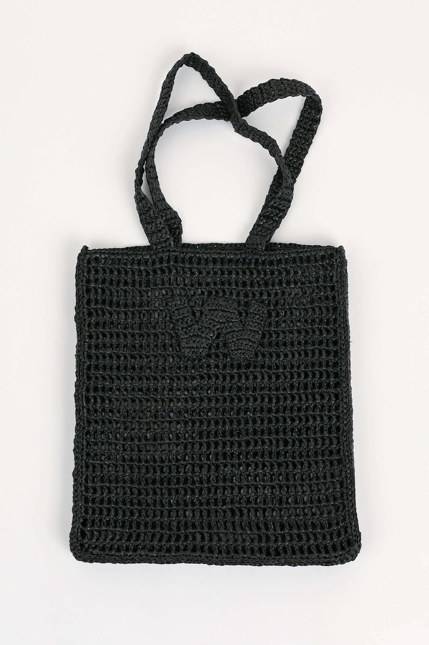 Macramé-Tasche SALOON in Schwarz