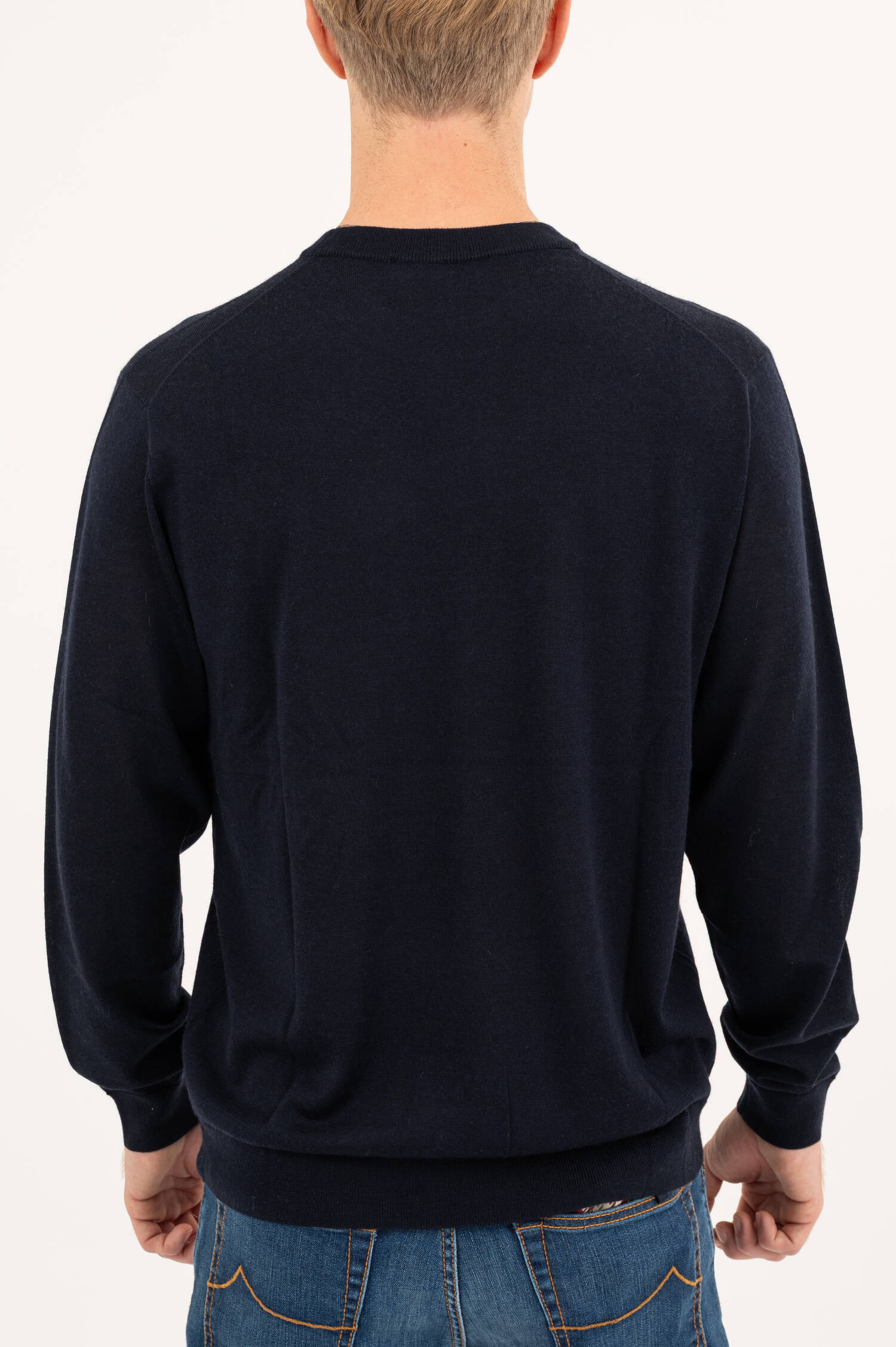 Feinstrick Pullover in Blau Feinstrick Pullover in Blau