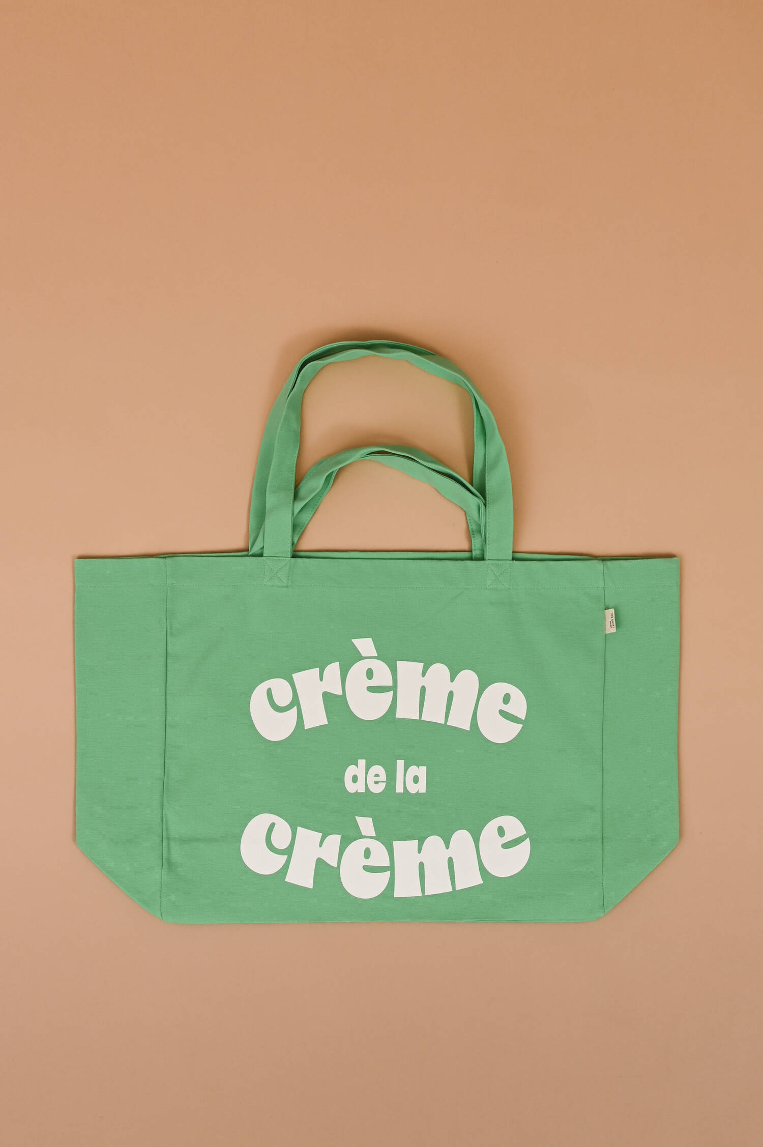 Stoffbeutel CREME DE LA CREME in Applegreen