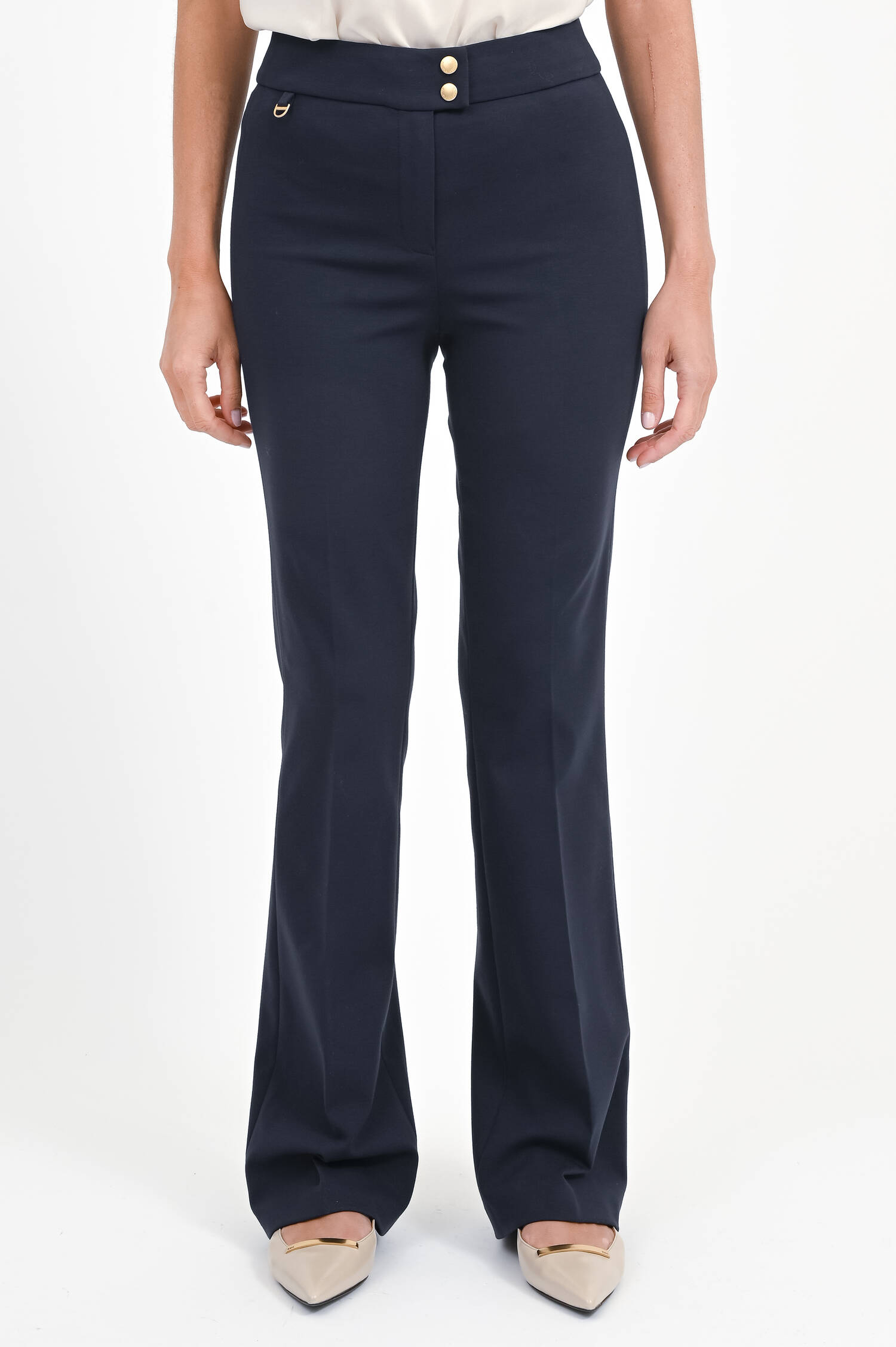 Hose ELLIE mit ausgestelltem Bein in Navy