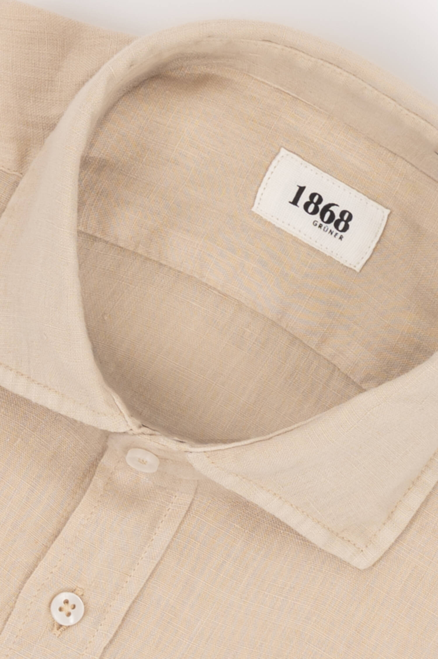 Leinenhemd BAROLO LINO in Sand
