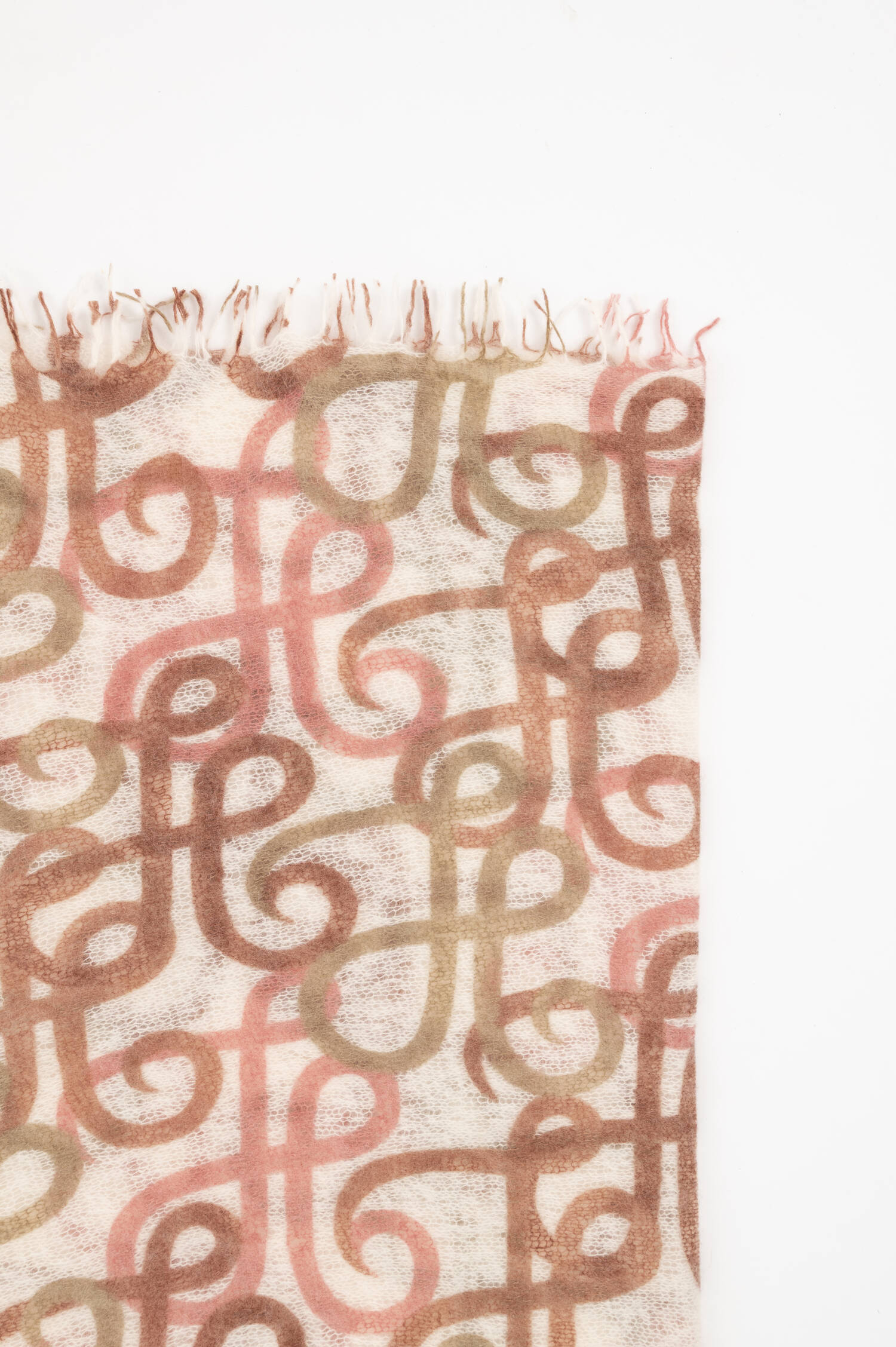 Cashmere-Schal HYDABIG in Weiß/Rosa/Braun Cashmere-Schal HYDABIG in Weiß/Rosa/Braun