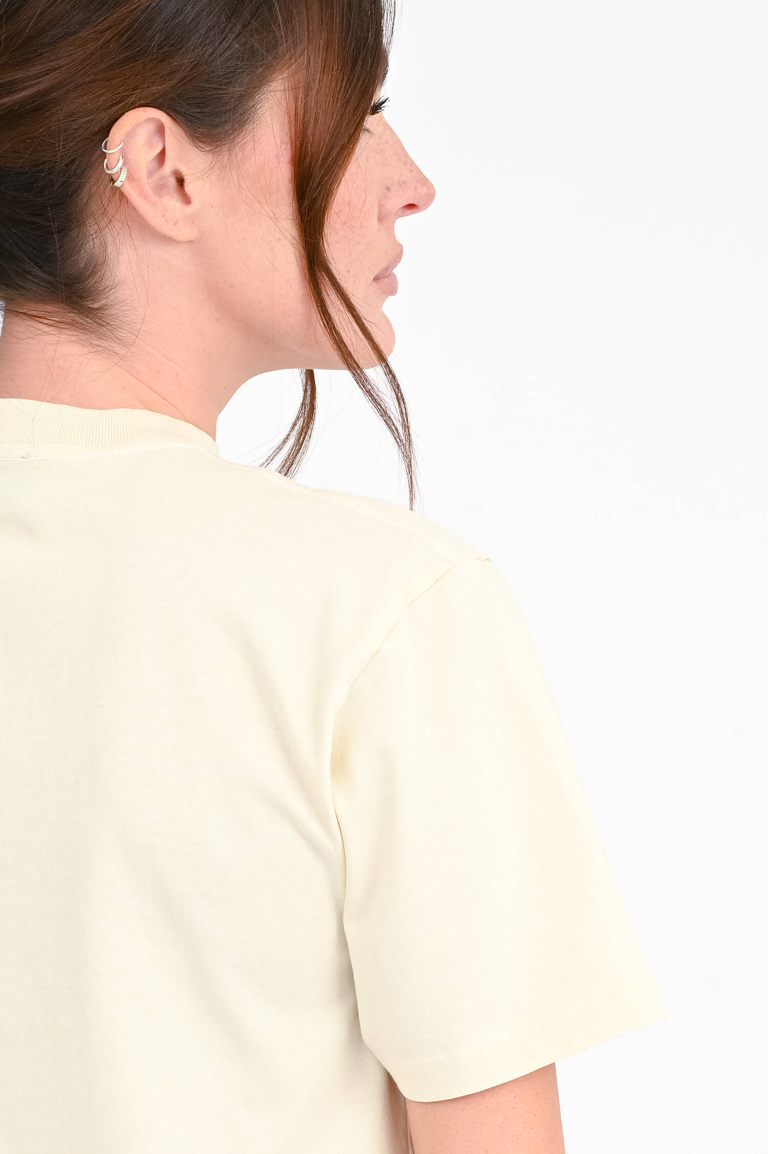 T-Shirt mit Liegestuhl-Print in Vanille