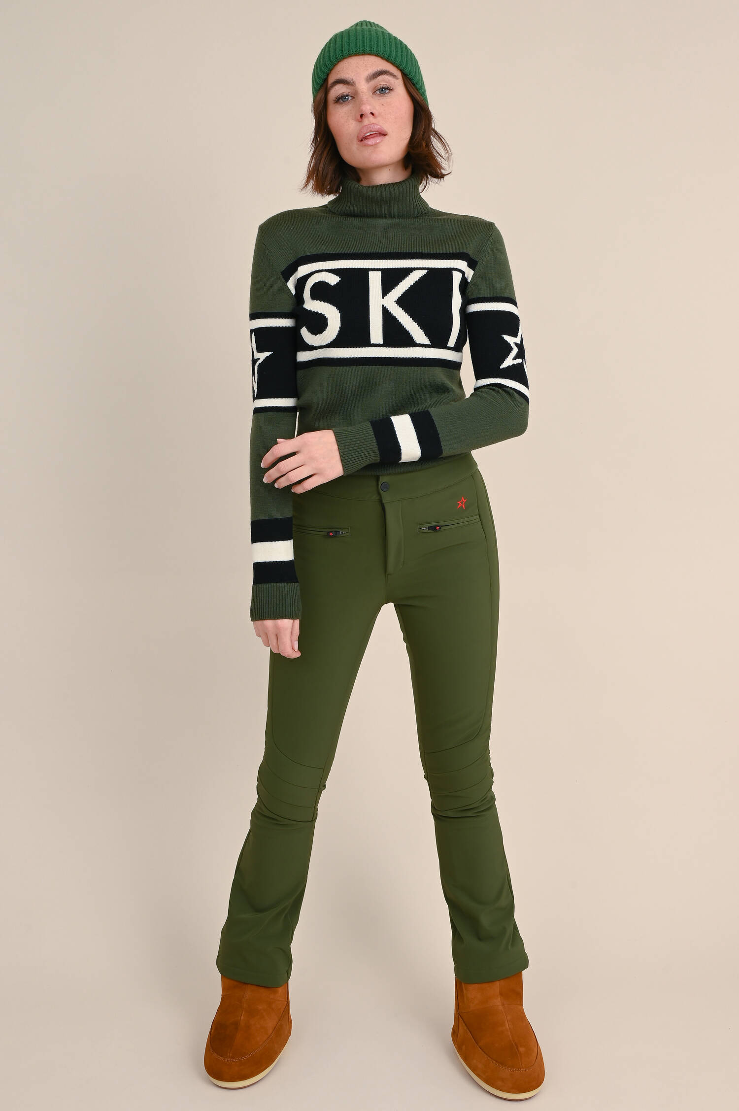 Flared Skihose AURORA in Dunkelgrün Flared Skihose AURORA in Dunkelgrün