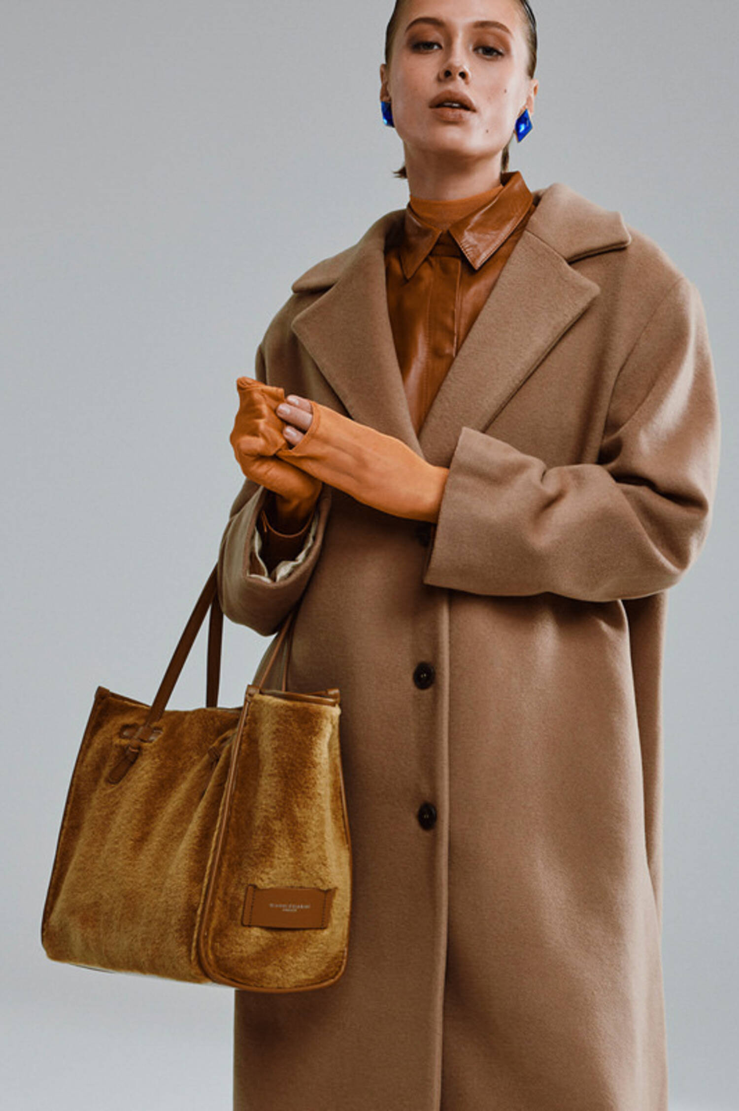 Tote Bag TEDDY in Karamellbraun