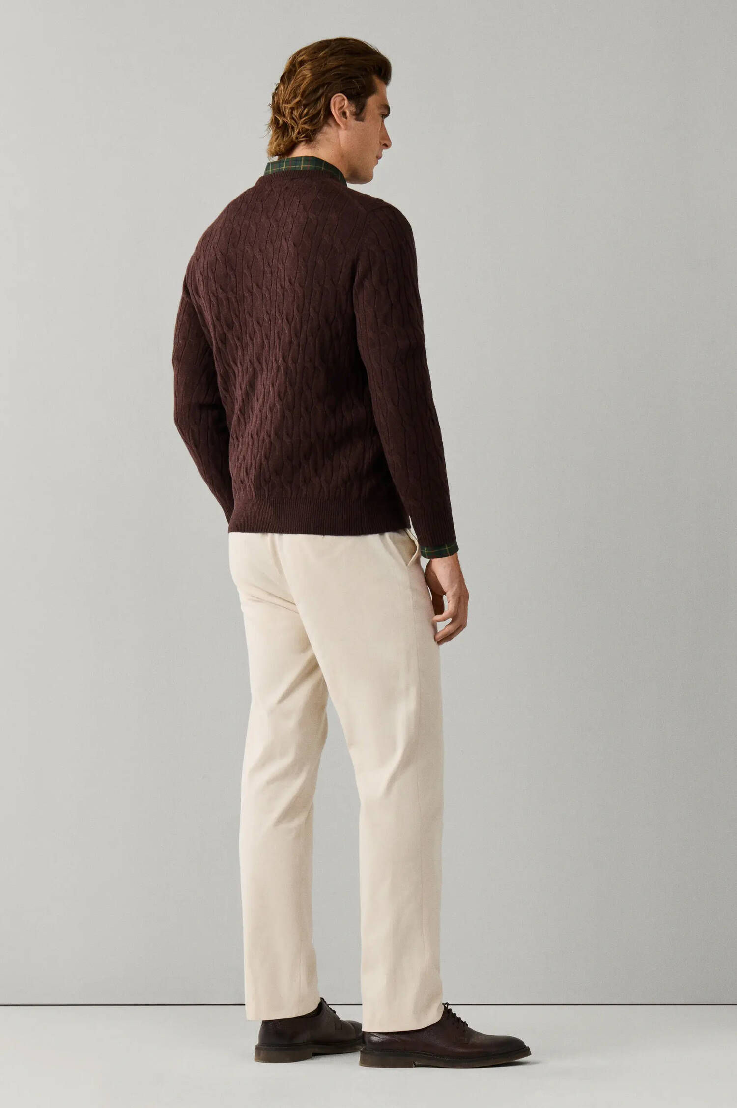 Lammwoll-Pullover in Braun Lammwoll-Pullover in Braun