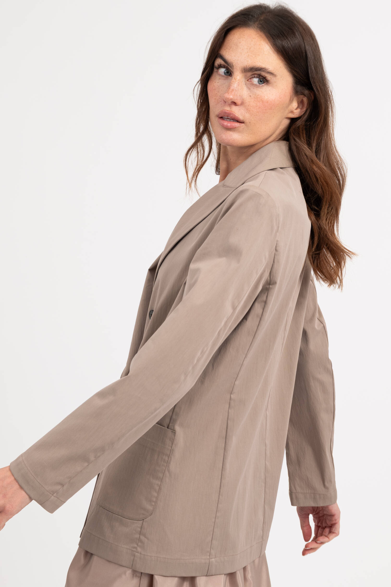 Slim Fit Blater GIACCA in Taupe