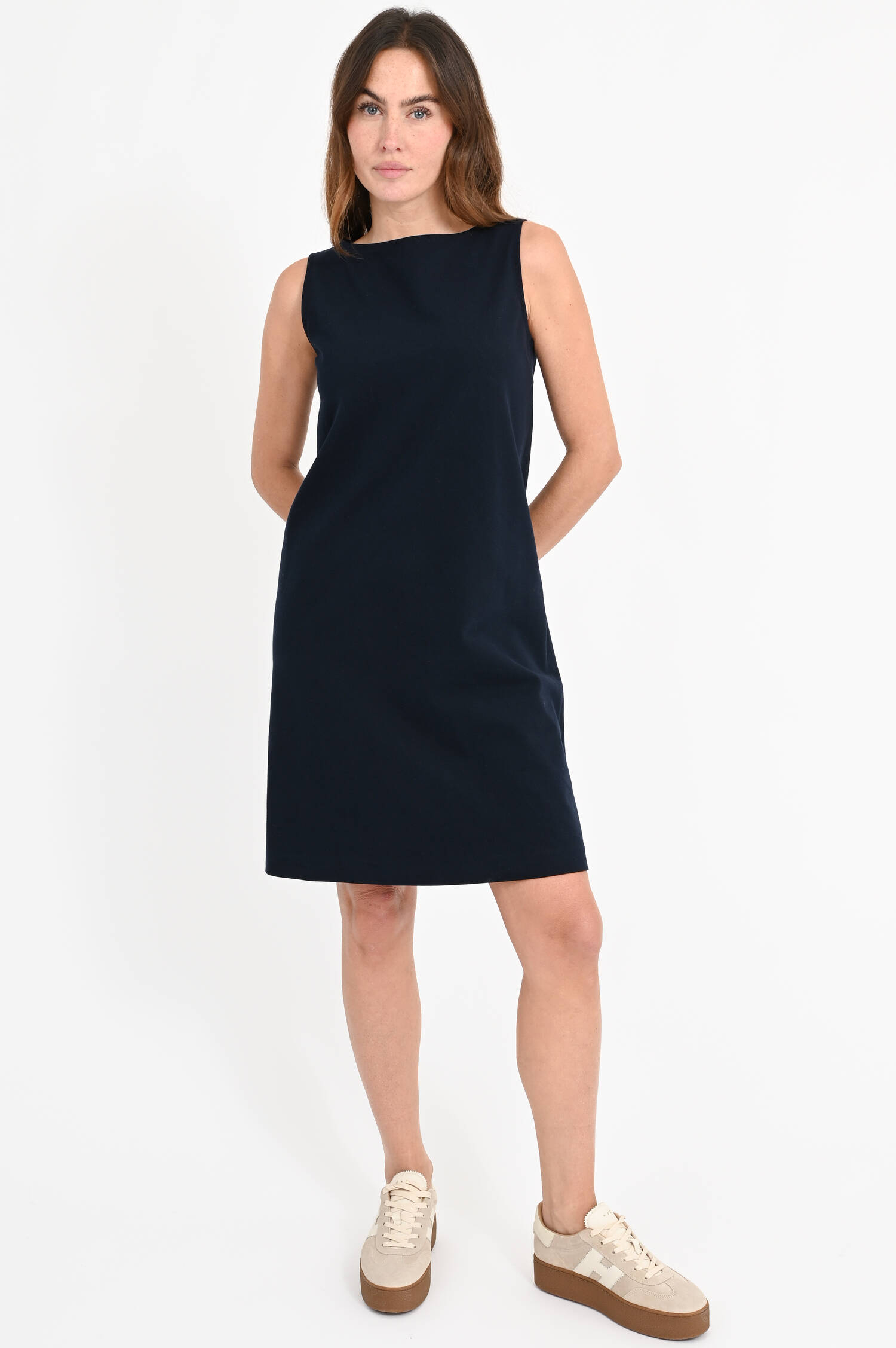 Piqué-Kleid aus Baumwollle in Blue Navy