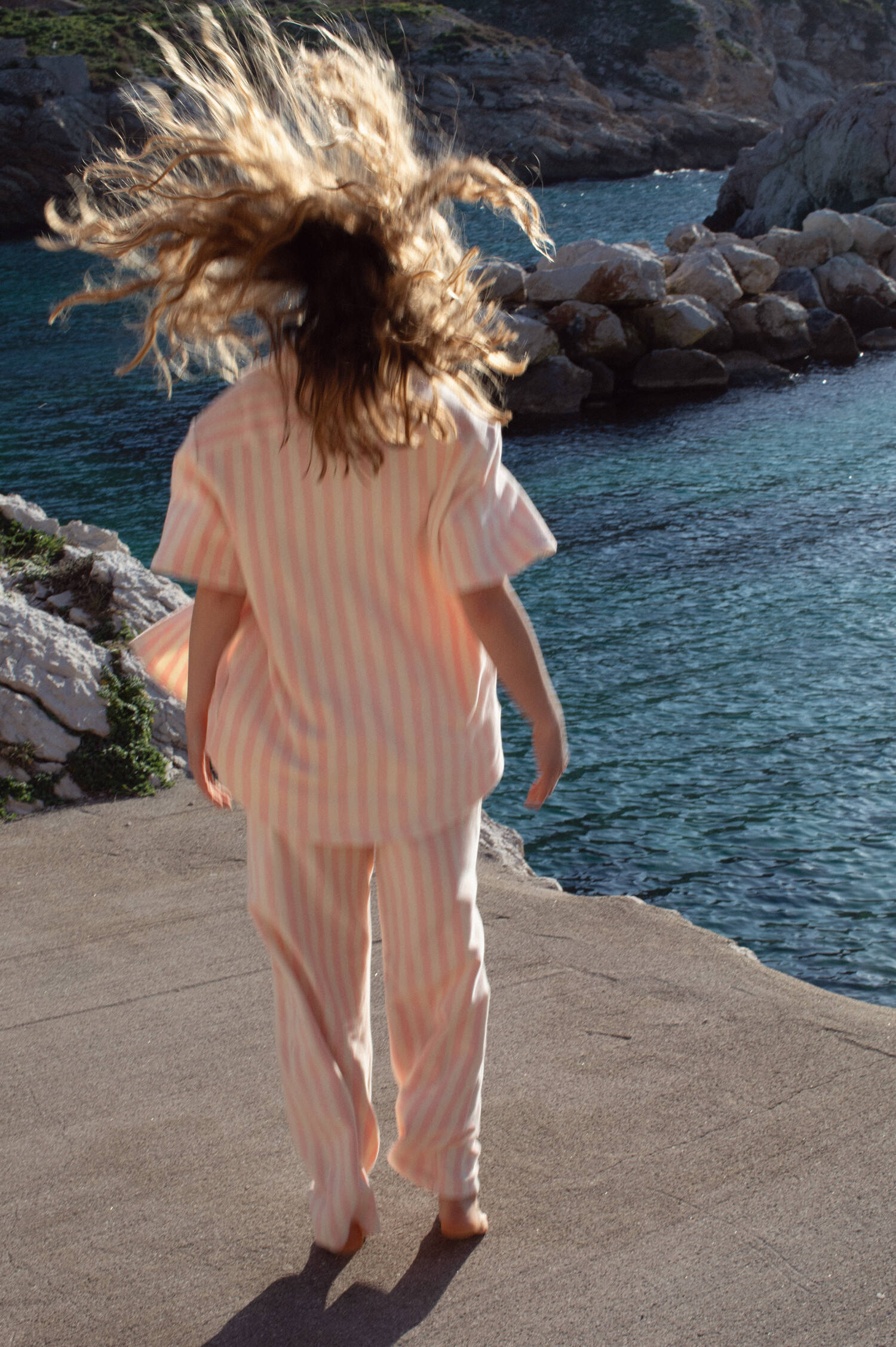 Hose NARAM in Peach/Creme