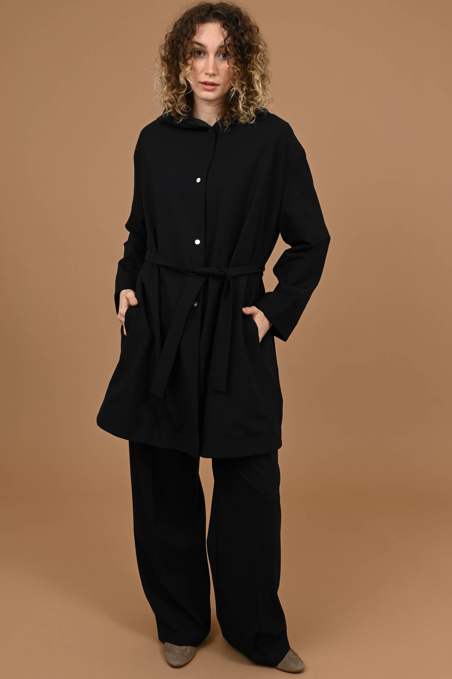 Wendbarer Leichter Kapuzenmantel in Navyblau