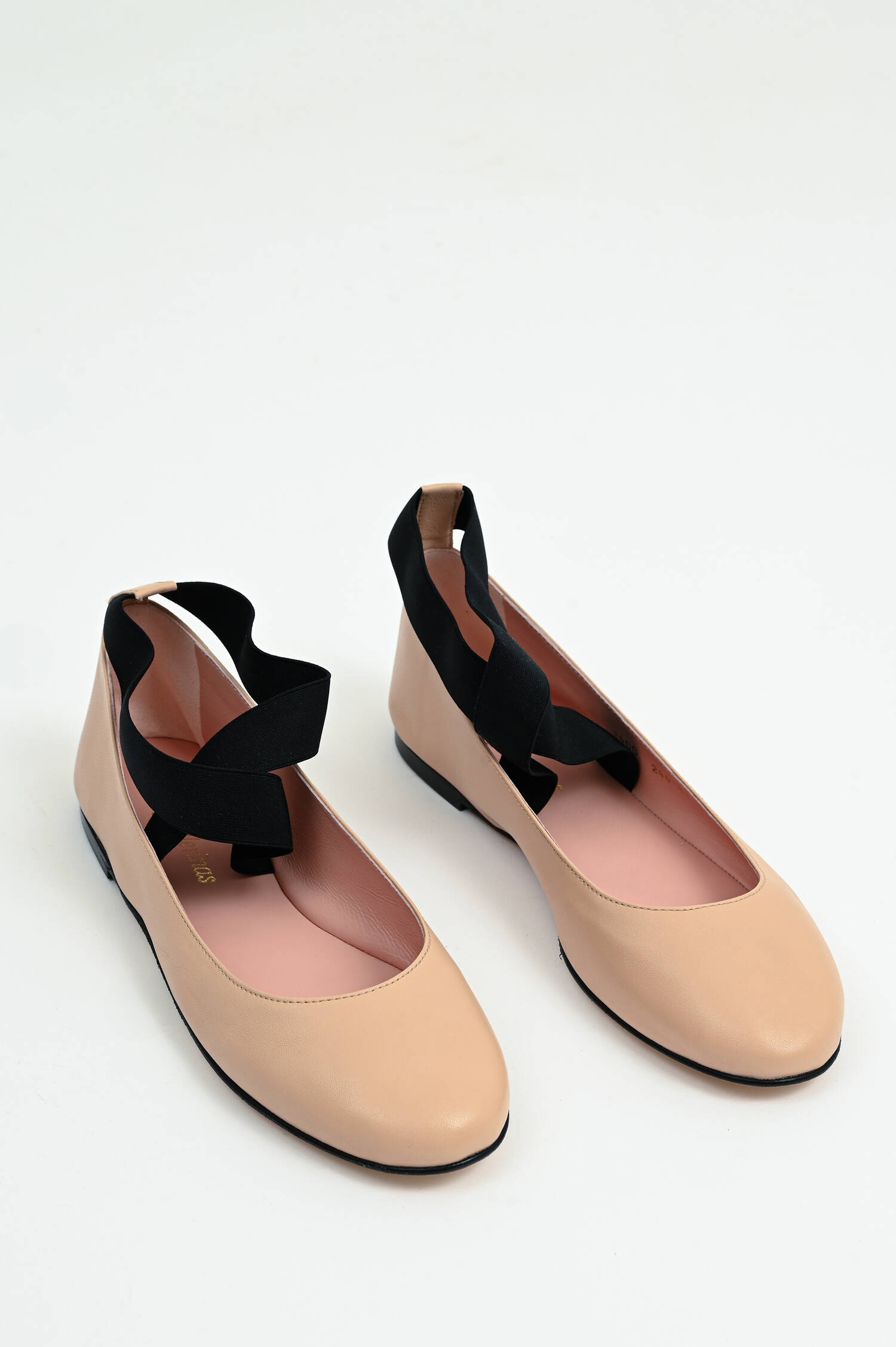 Ballerina COCO mit Riemchen in Nude/Schwarz Ballerina COCO mit Riemchen in Nude/Schwarz