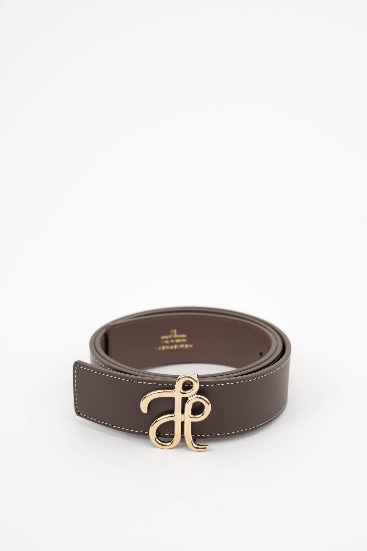 Saffianoledergürtel BIG-NEW-GLOW in Braun
