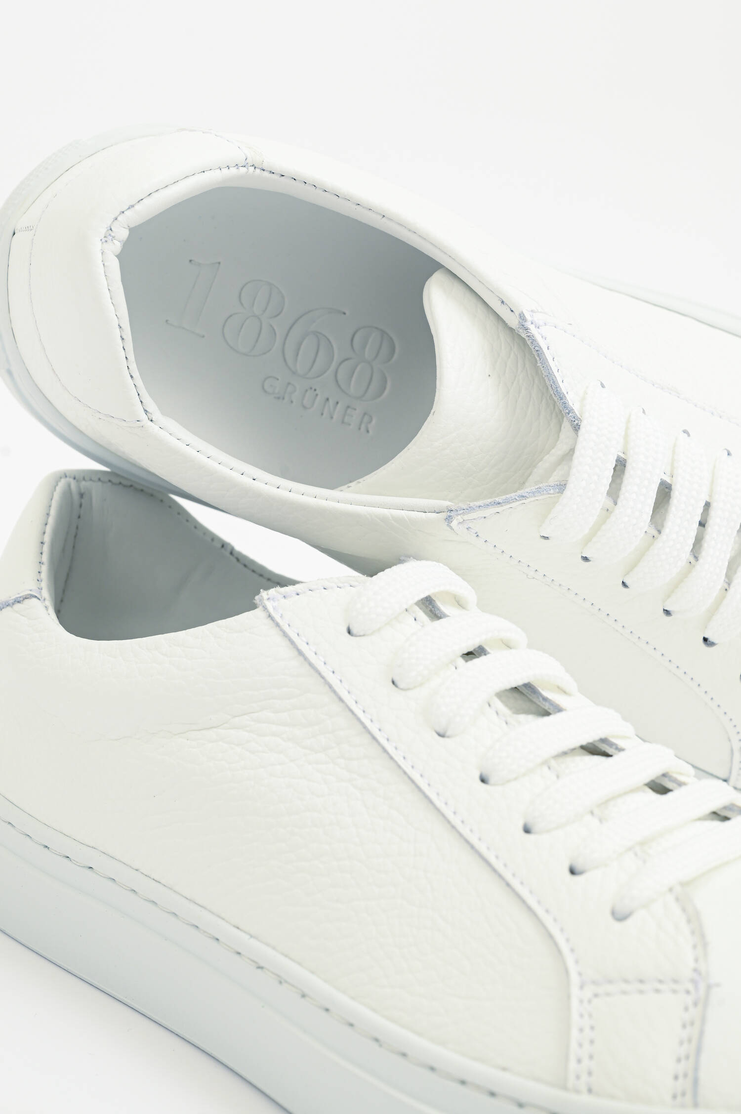 Leder-Sneaker in Weiß