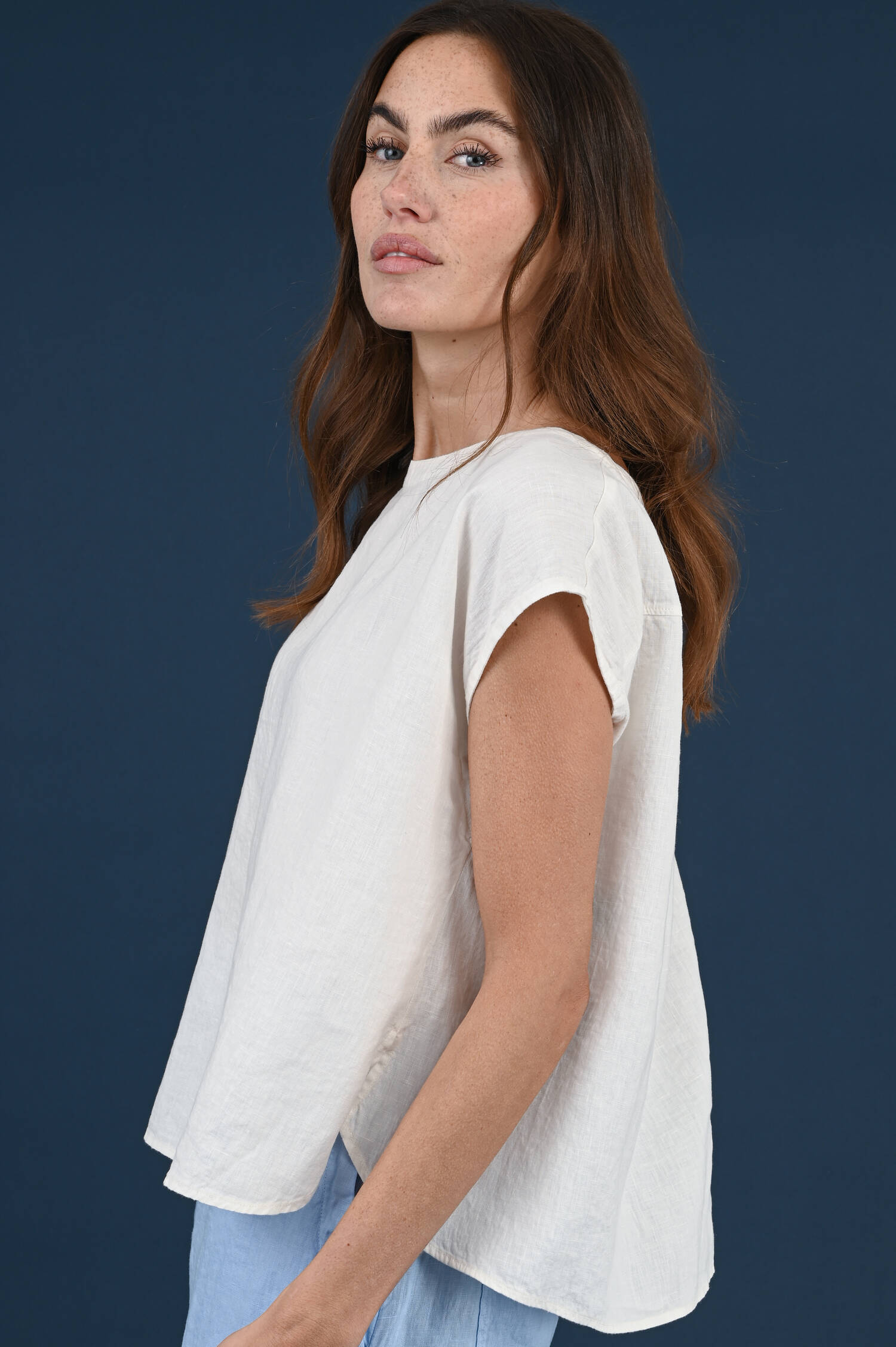 Boxy-Leinentop in Ivorybeige Boxy-Leinentop in Ivorybeige