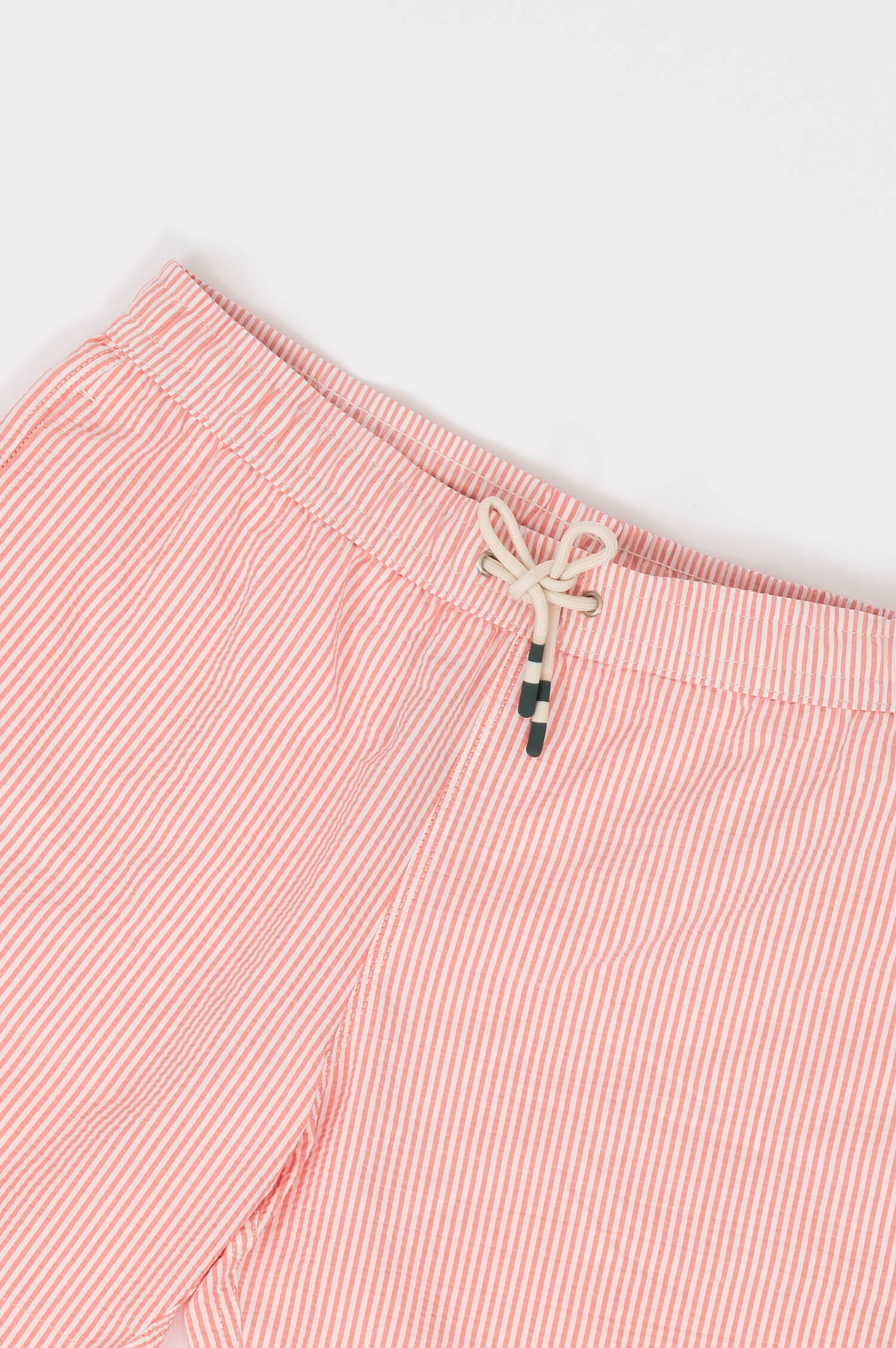 Badehose in Korall/Weiß gestreift