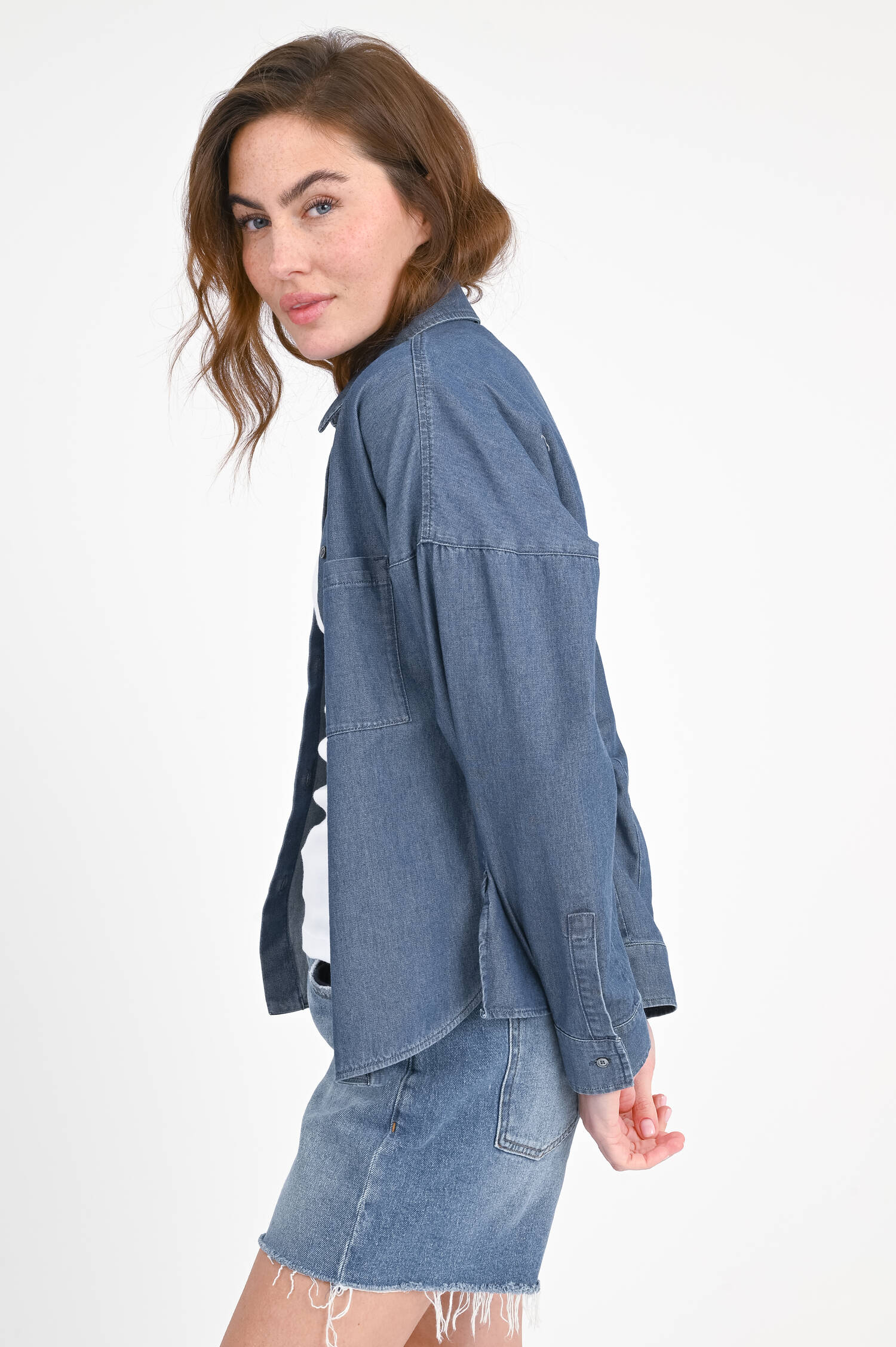 Jeanshemd NETTARE in Dunkelblau Jeanshemd NETTARE in Dunkelblau