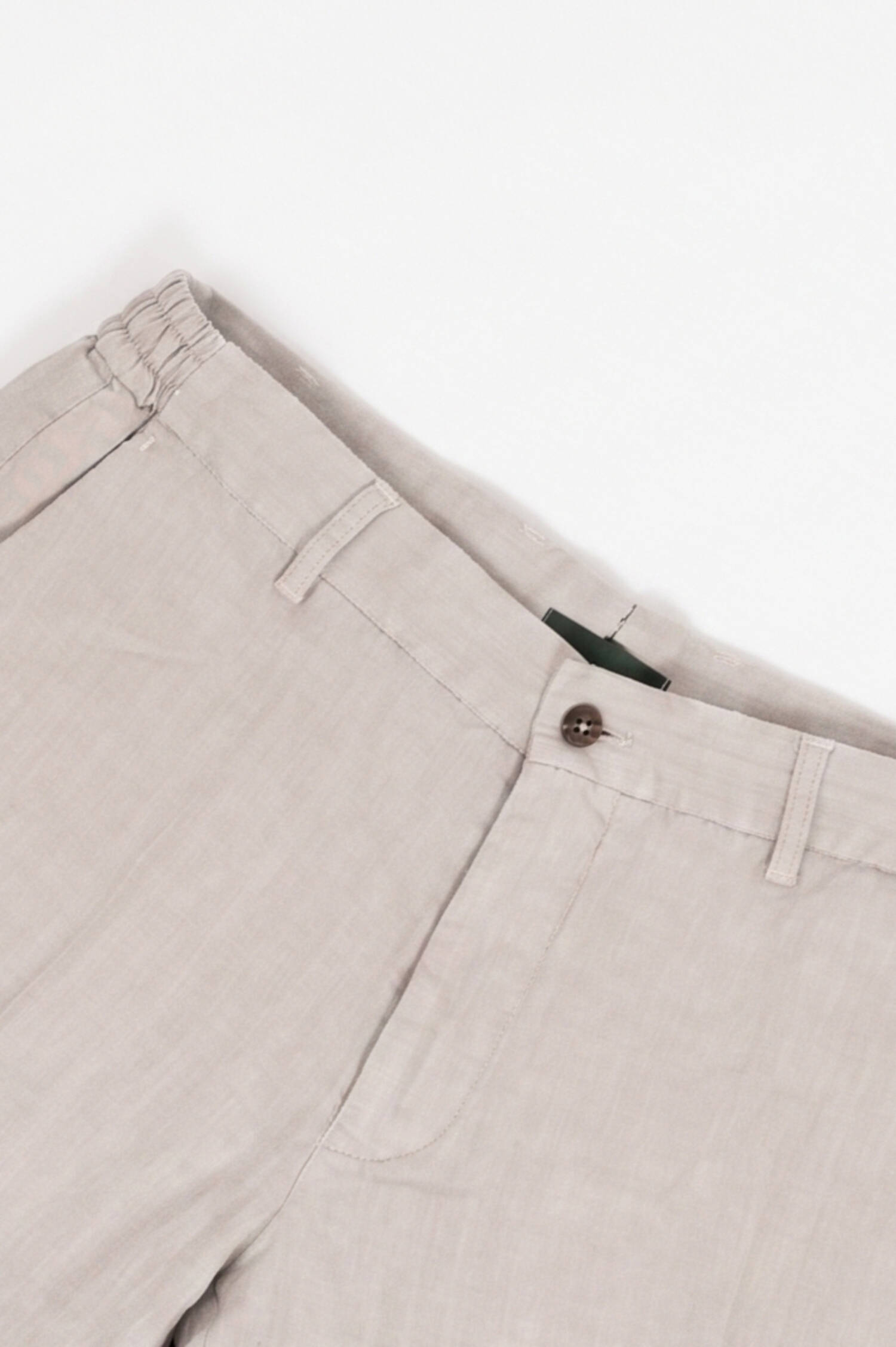 Bermuda aus Leinen in Greige