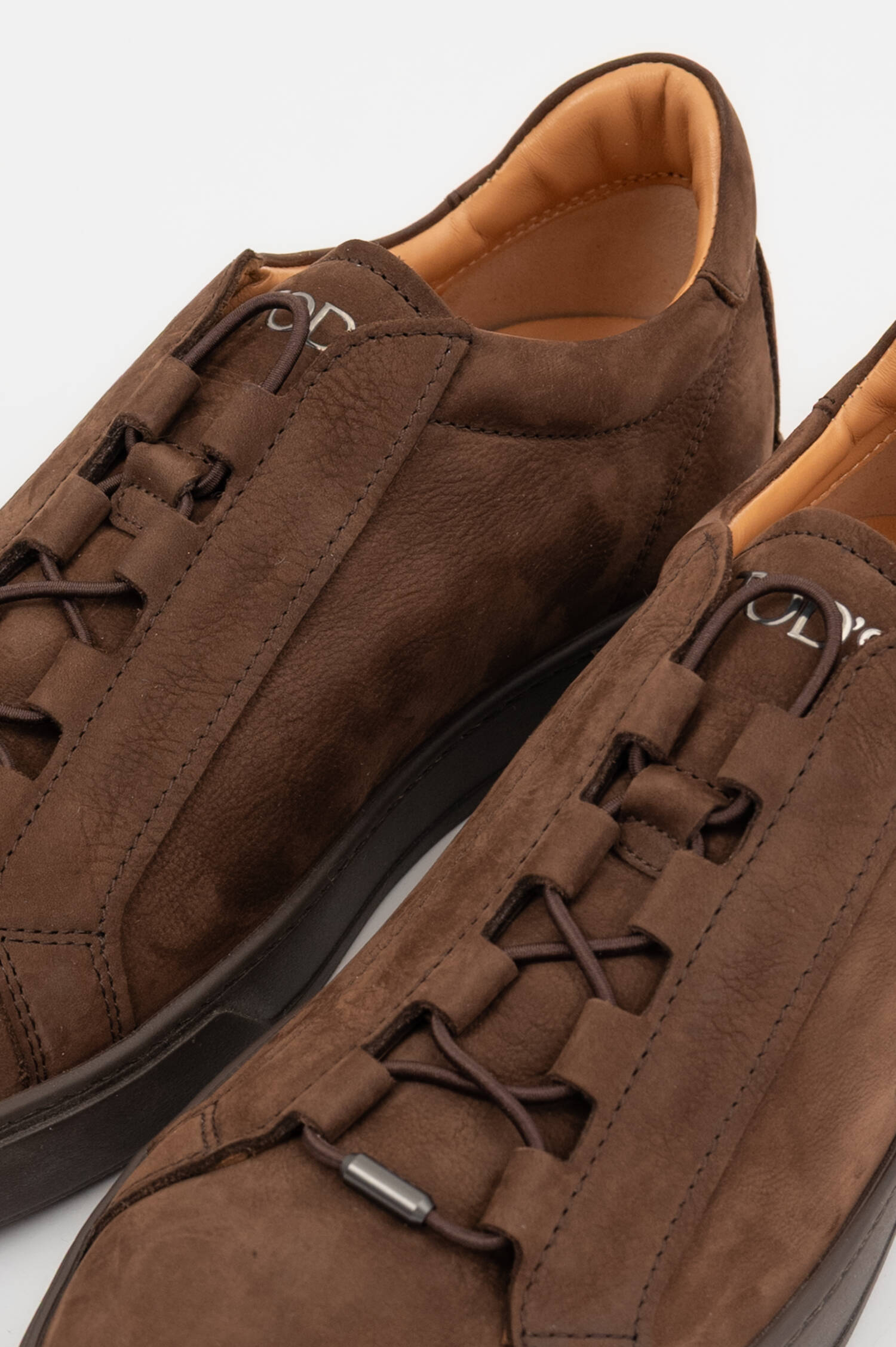 Ledersneaker in Braun
