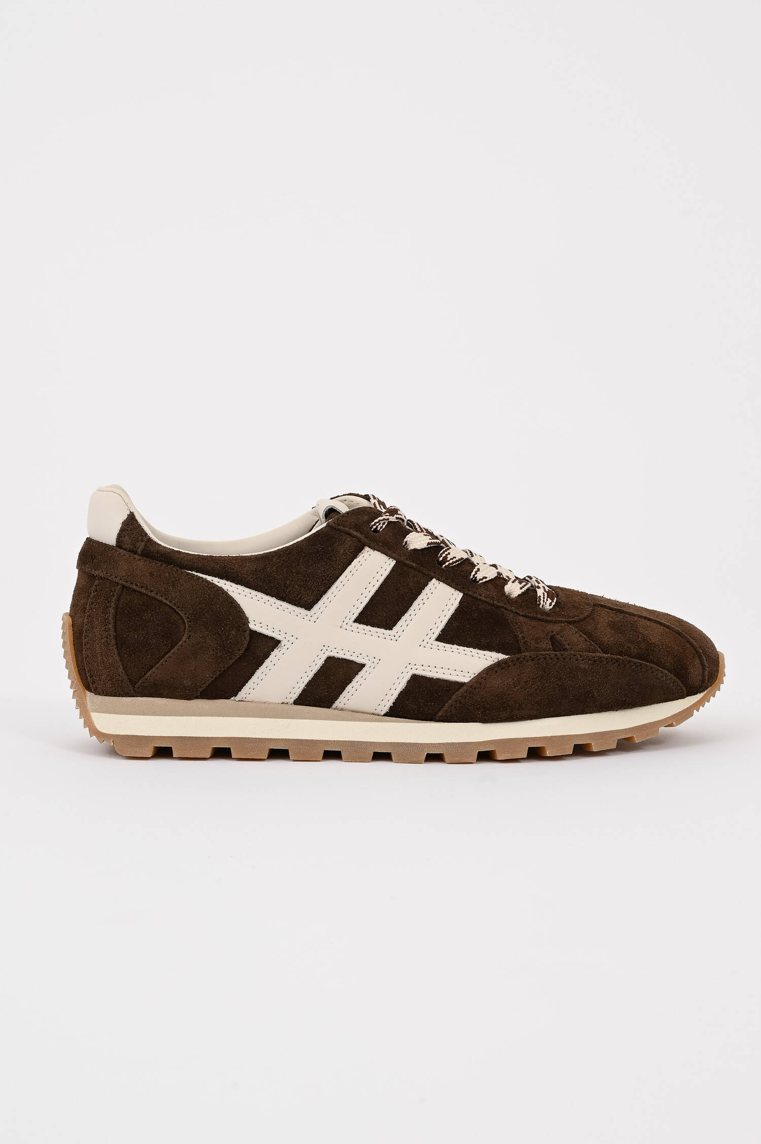 Sneaker 86er aus Veloursleder Marrone