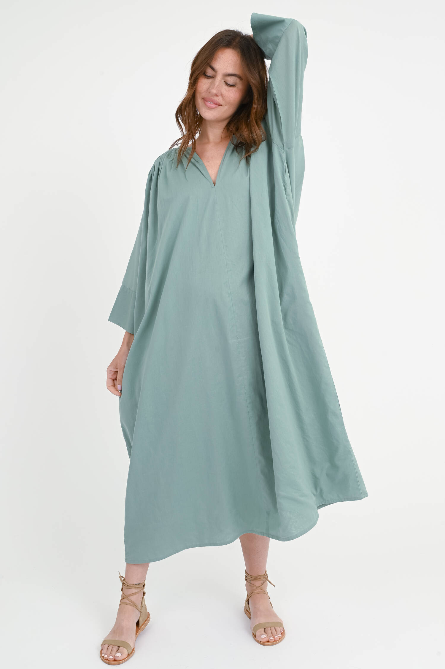 A-Linien-Kleid SAKURA in Sage Green