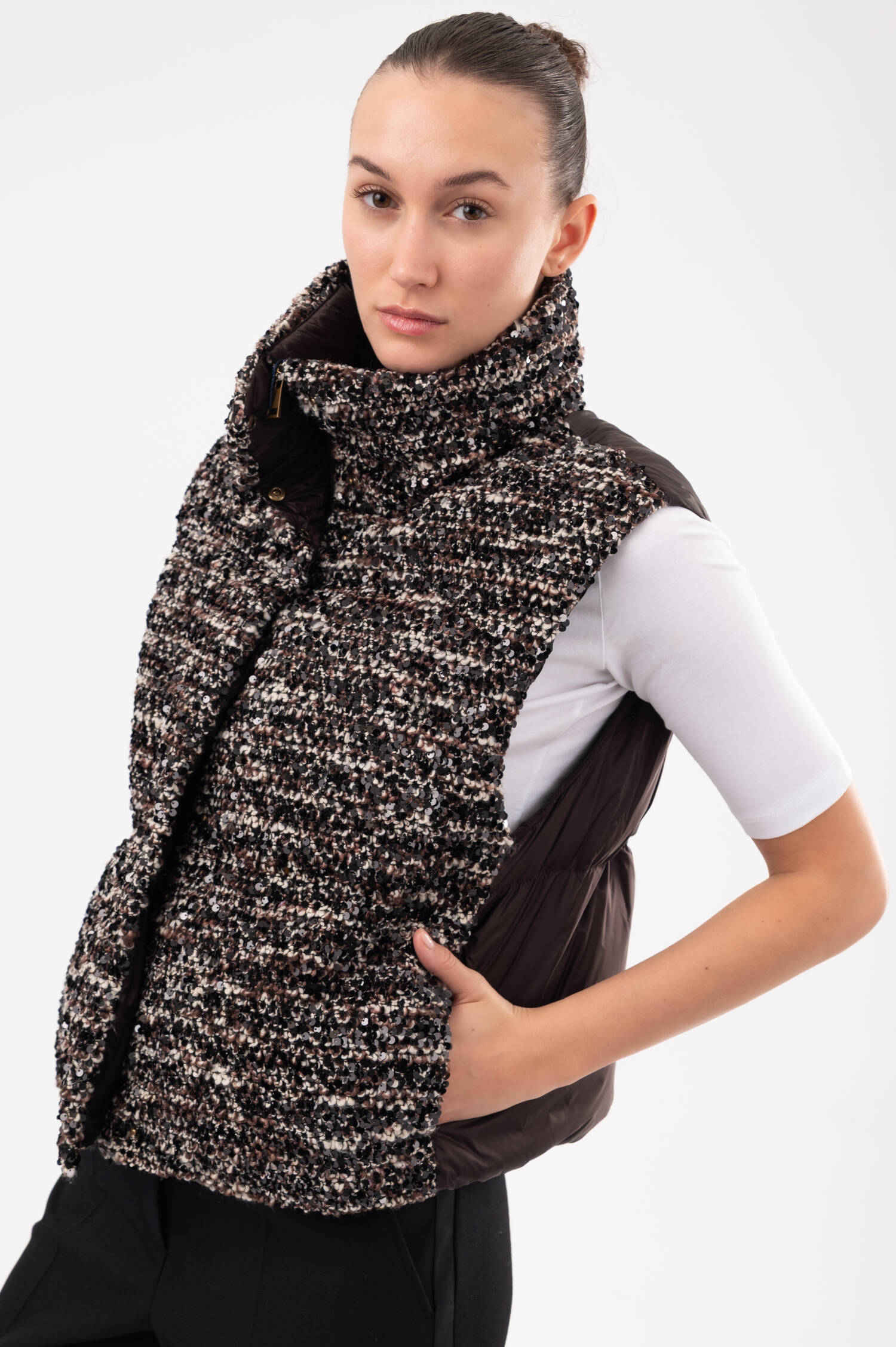 Daunenjacke POETIQUE in Schwarz/Braun Daunenjacke POETIQUE in Schwarz/Braun