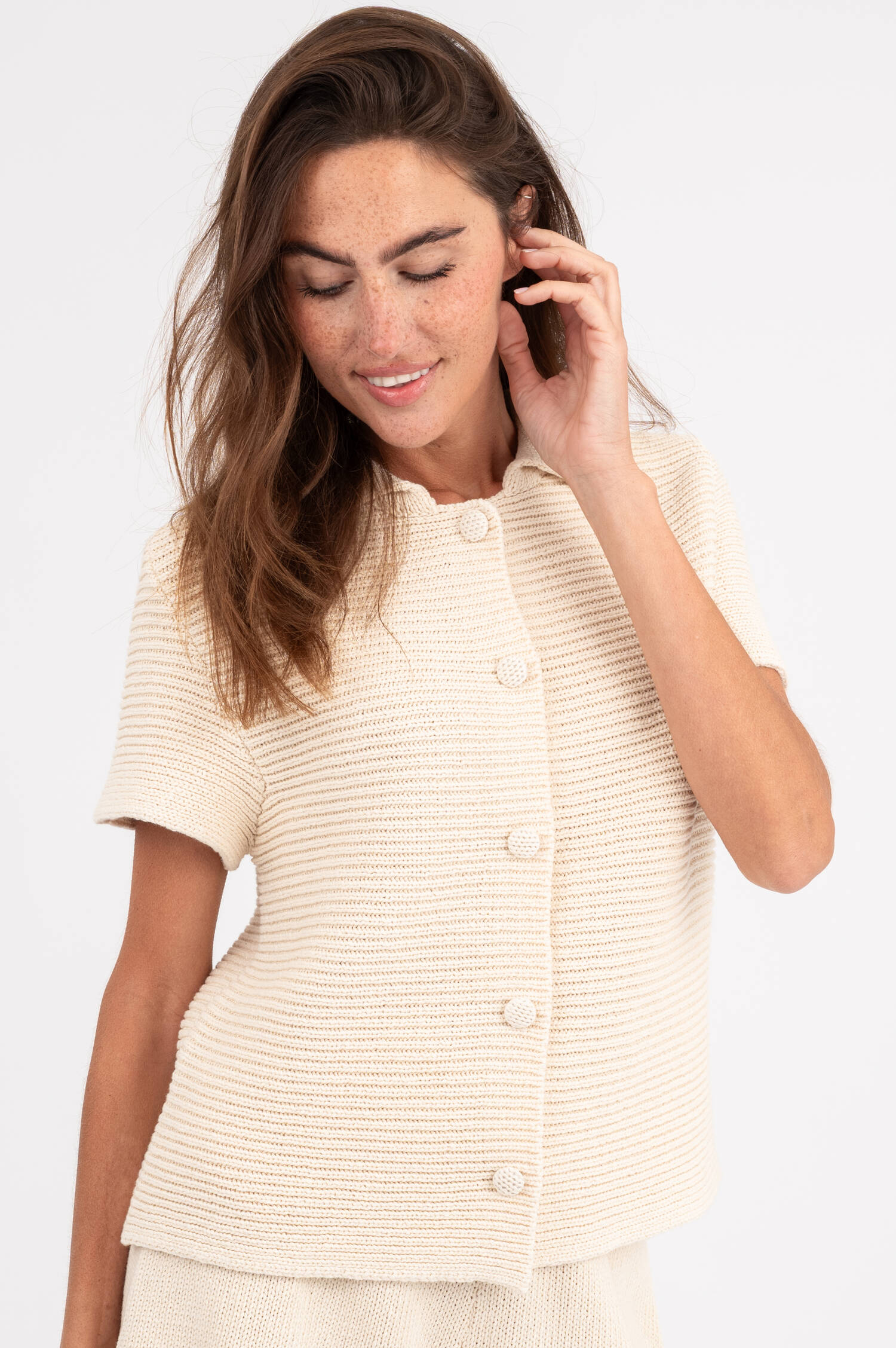 Strickweste HERMINE in Creme