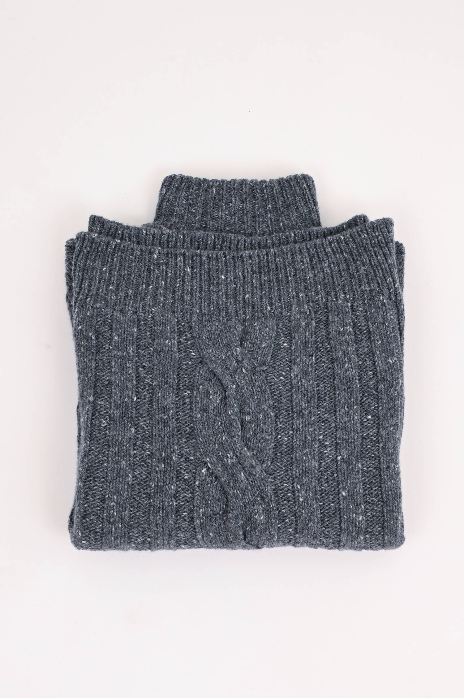 Cashmere-Mix Pullover in Grau-Melange