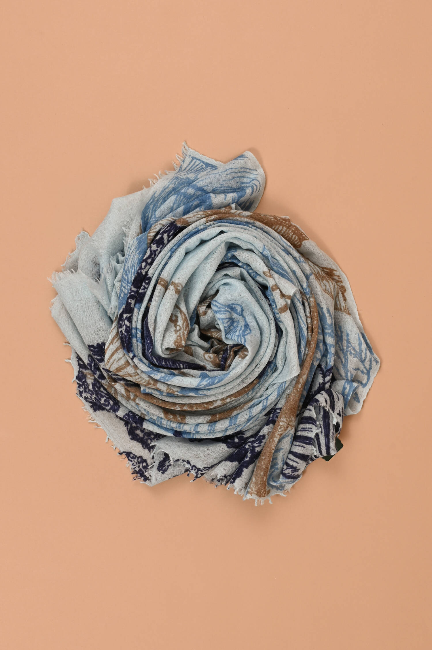 Cashmere Tuch FINE in Blau