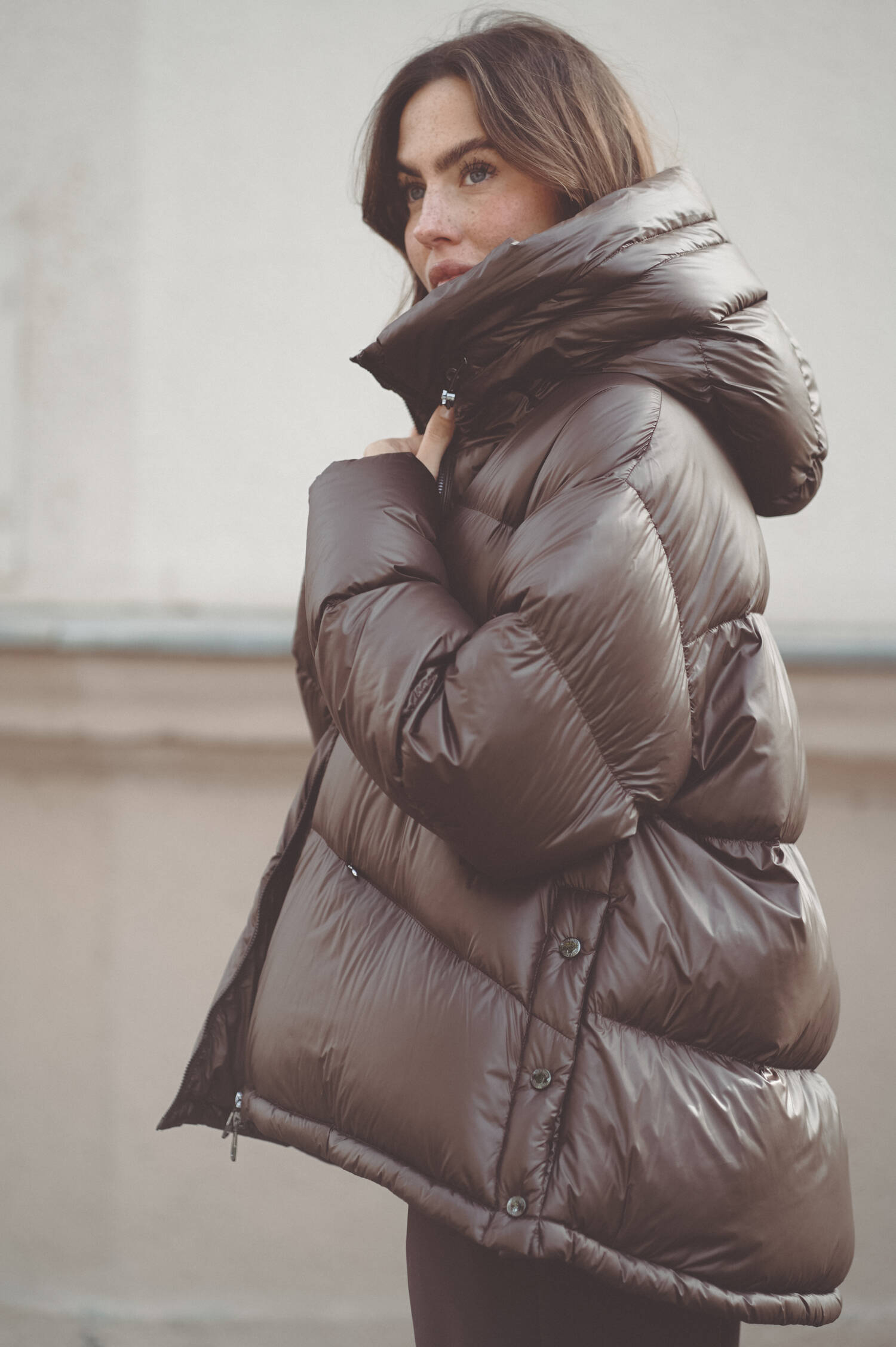 Daunen-Steppjacke LONDRA in Kastanie Daunen-Steppjacke LONDRA in Kastanie