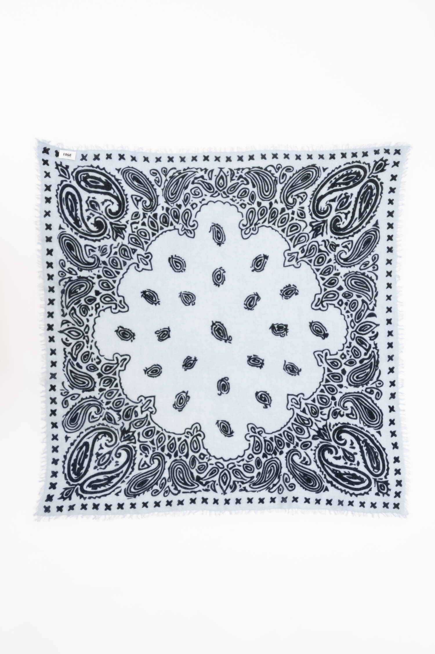 Cashmere Tuch in Hellblau/Navy