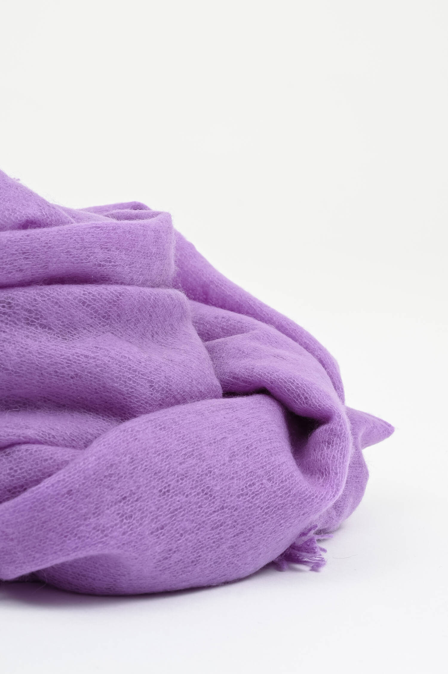 Schal mit Fransenkante aus Cashmere in Lilac