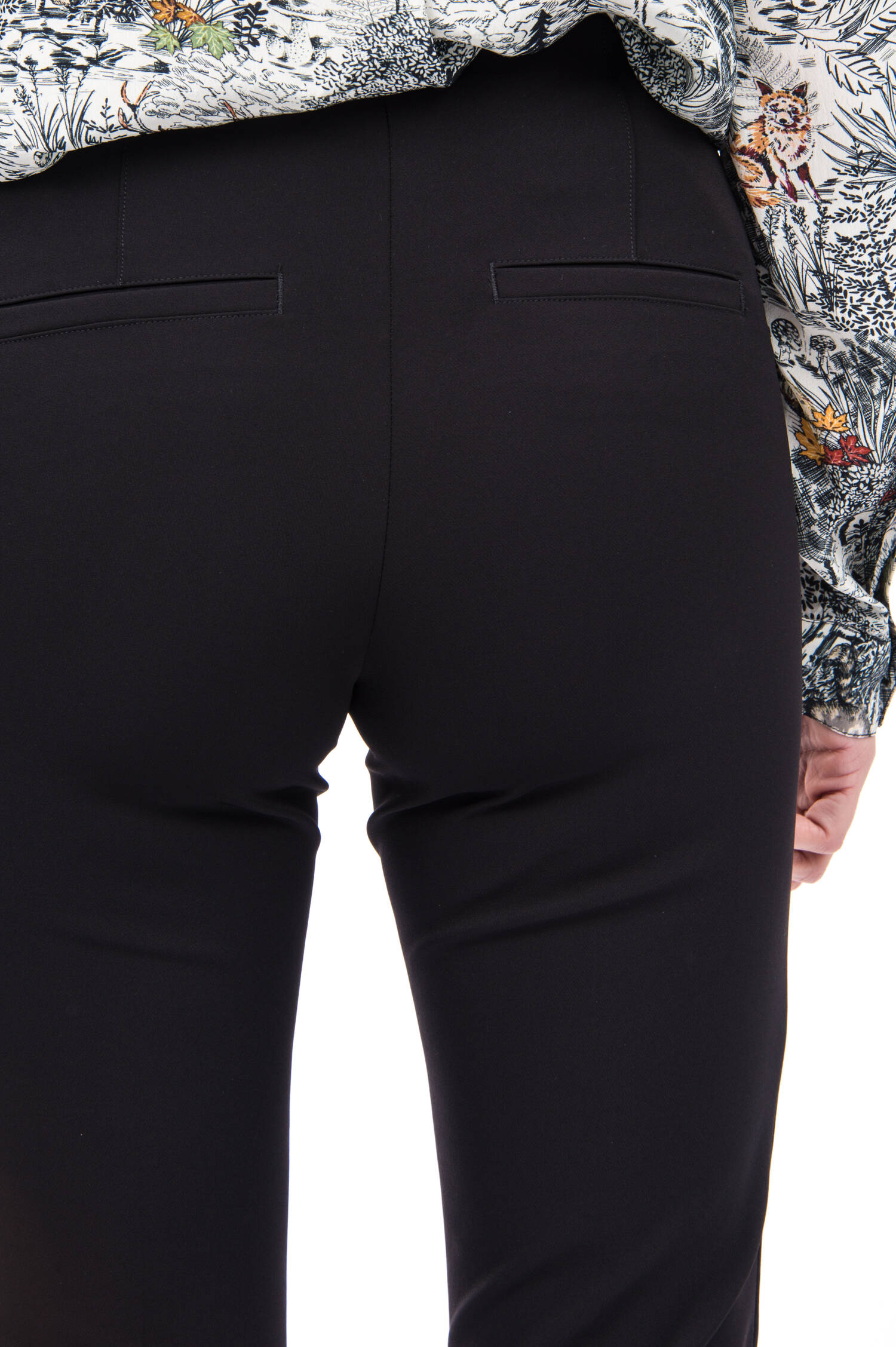 Hose ROS TECHNO mit Bügelfalte in Schwarz