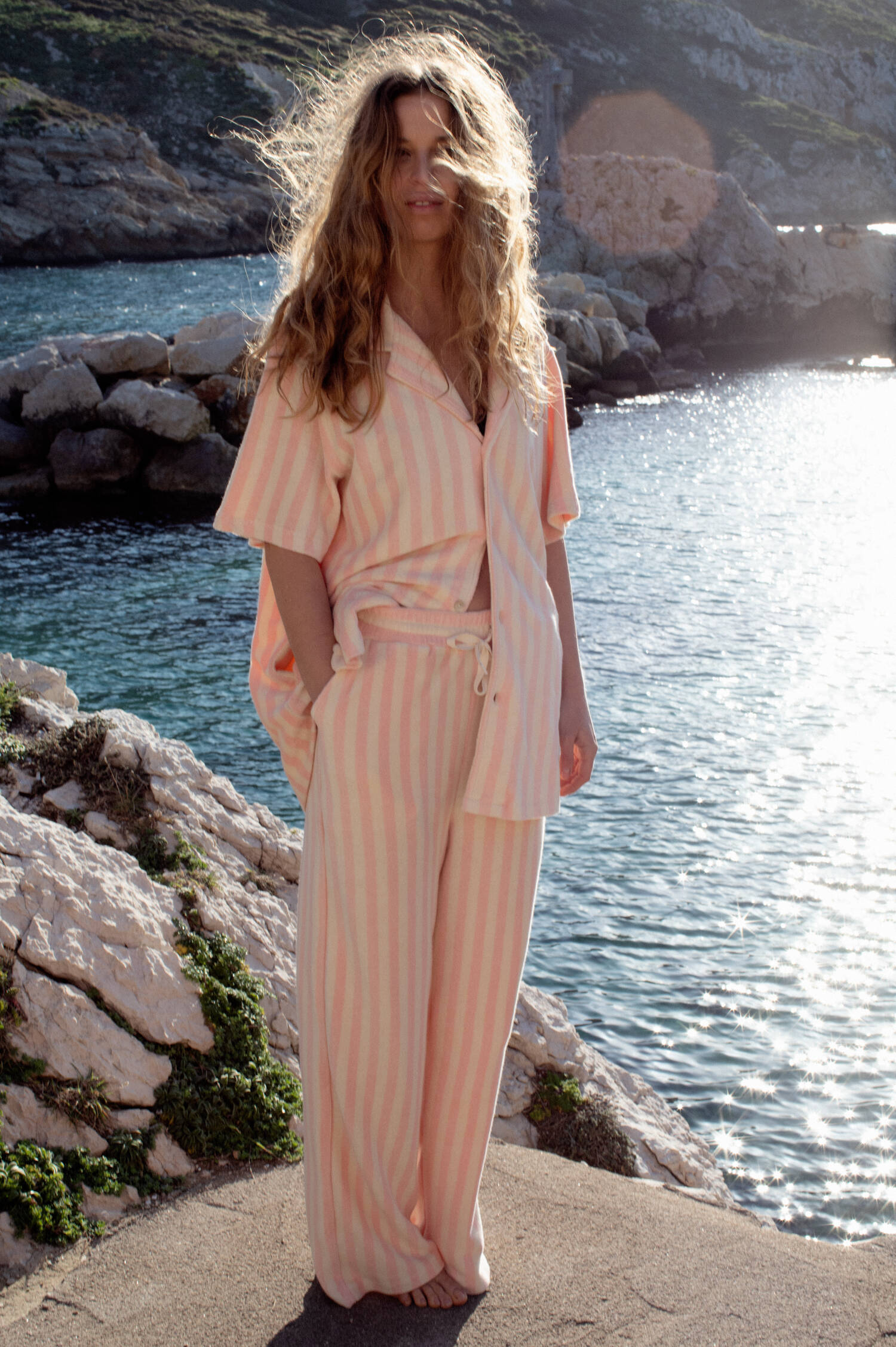 Hose NARAM in Peach/Creme